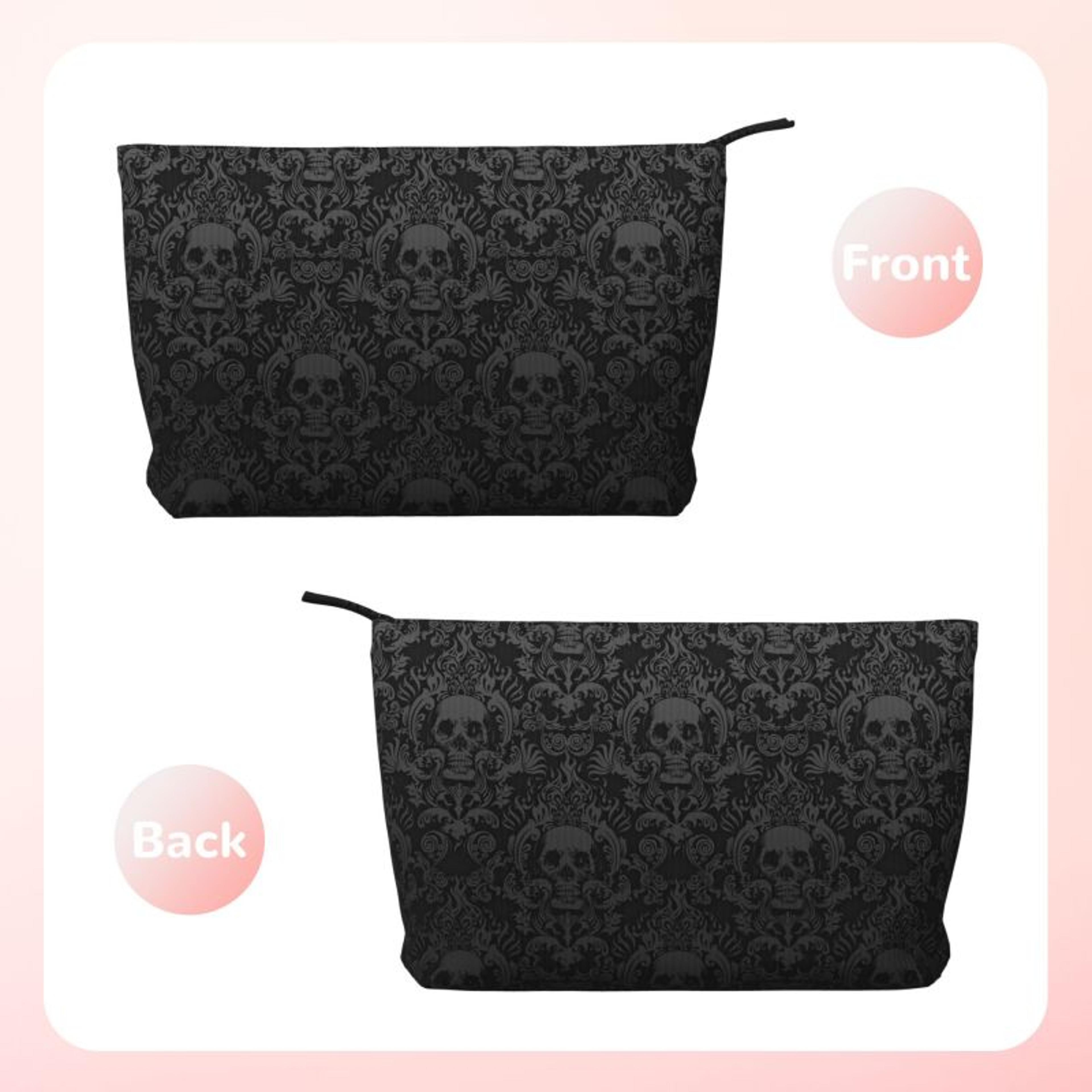 Gothic Skull Toiletry Bag For Travel Makeup Storage 1