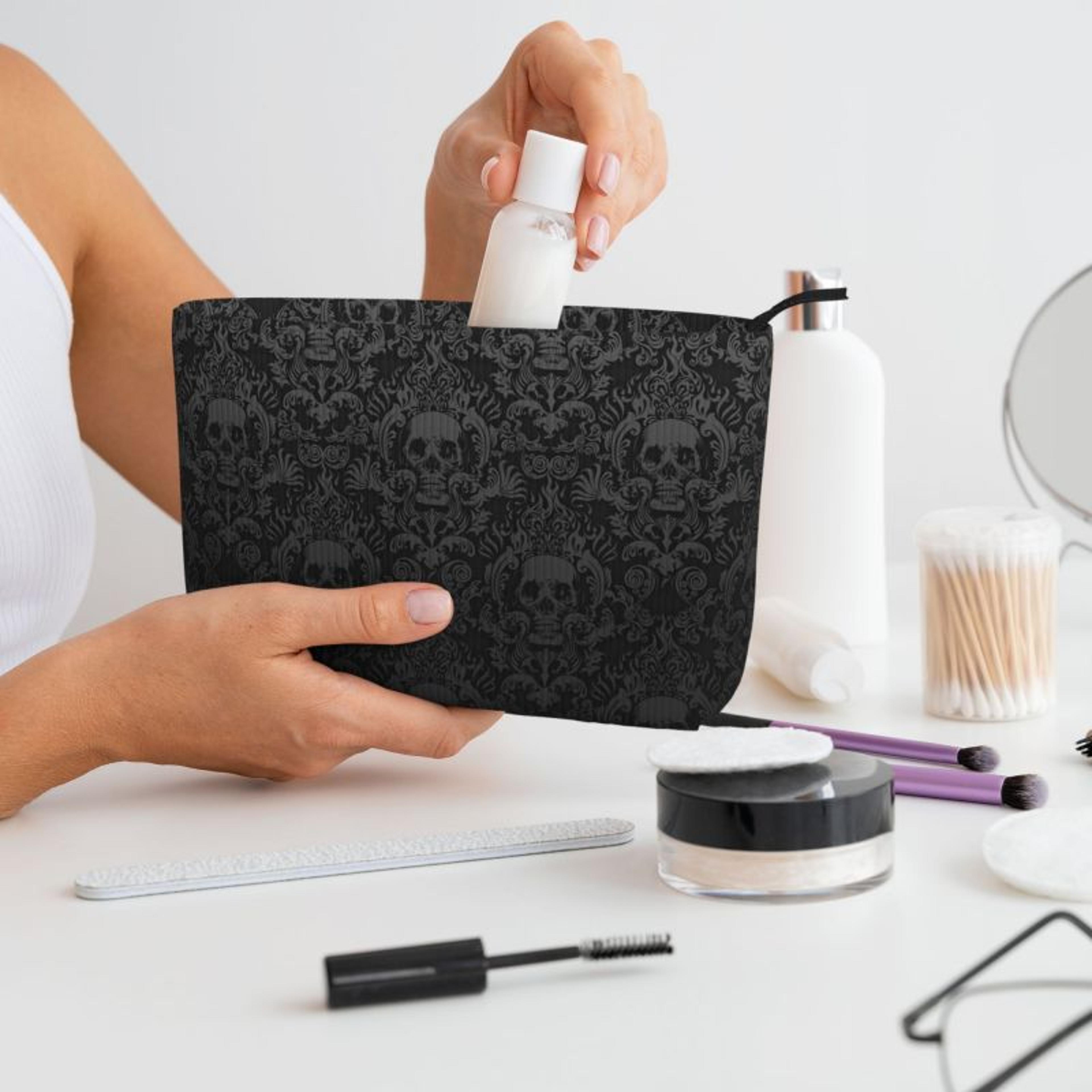 Gothic Skull Toiletry Bag For Travel Makeup Storage 5