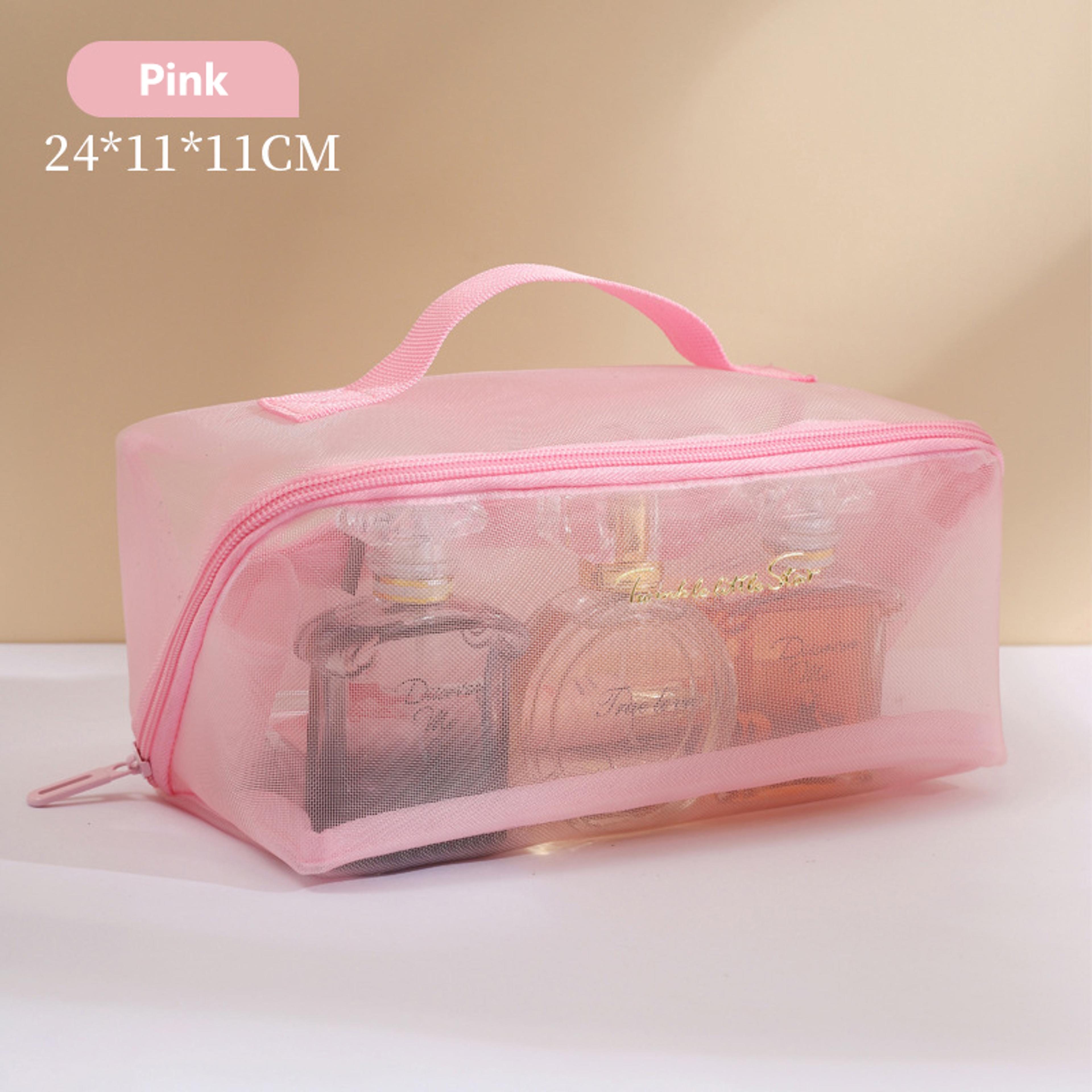 Transparent Cosmetic Bag Mesh Travel Makeup Pouch And Toiletry Organizer 3