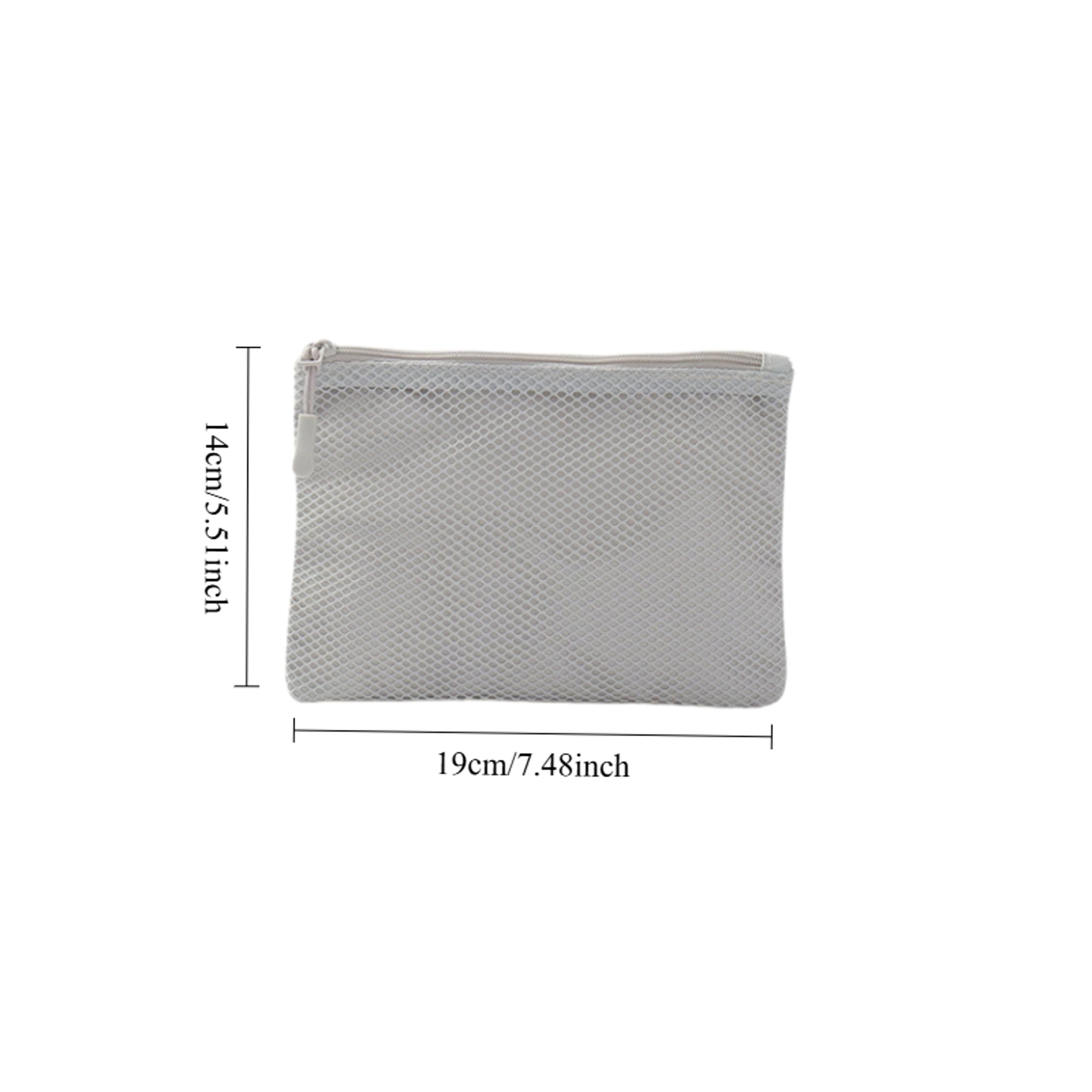 Double Zipper Travel Mesh Storage Bag For Cosmetics Toiletries And Laundry 6