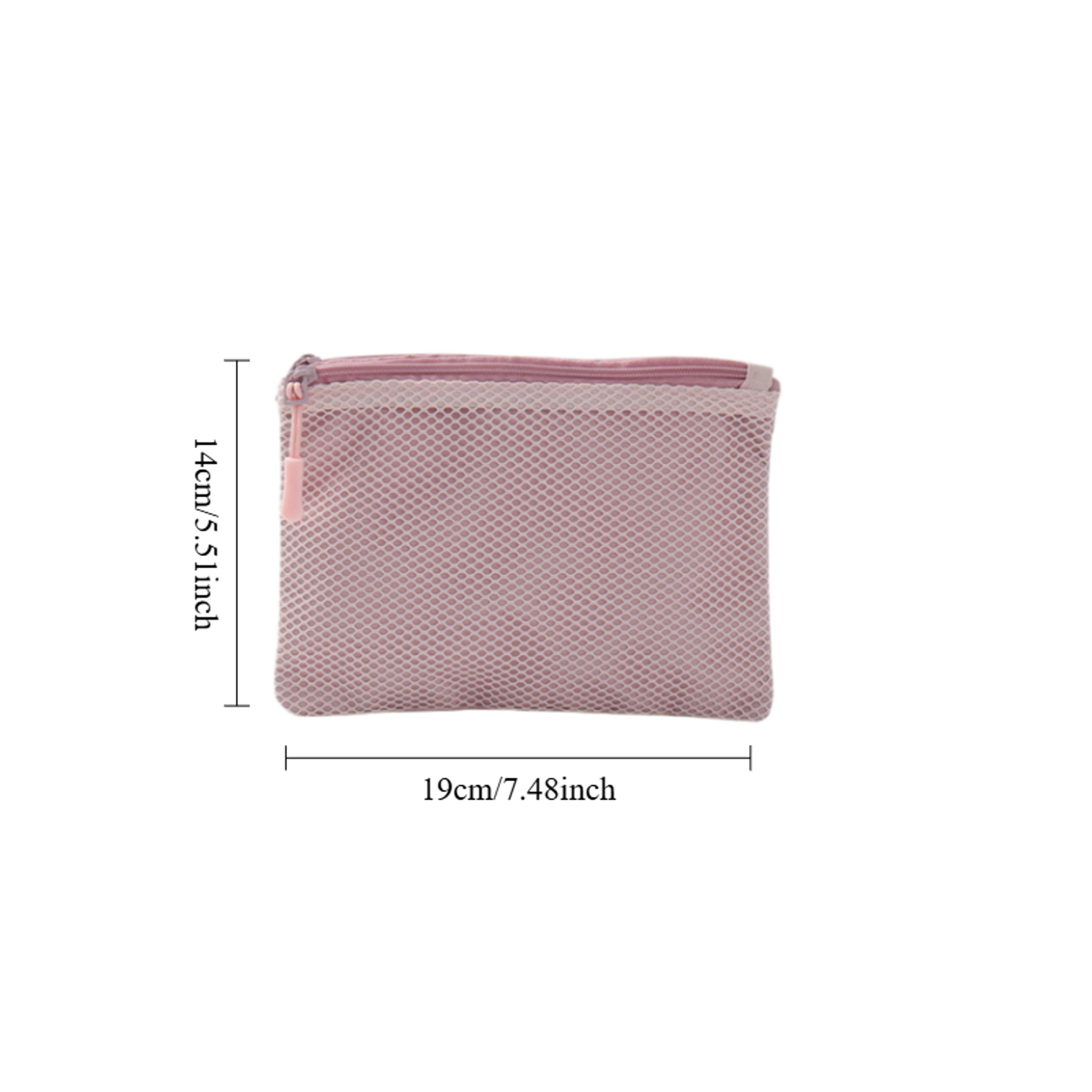 Double Zipper Travel Mesh Storage Bag For Cosmetics Toiletries And Laundry 1