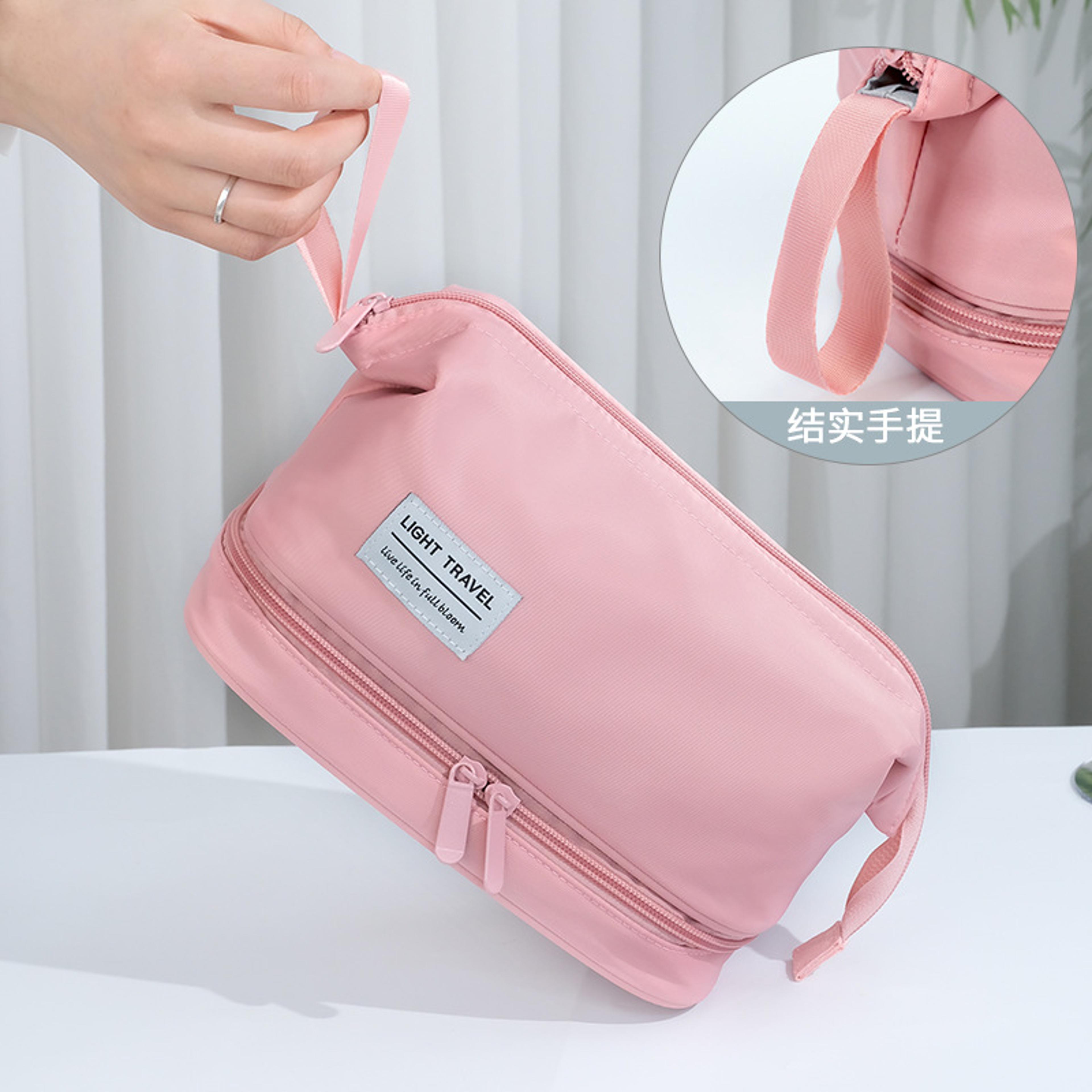 Large Capacity Double Layer Travel Makeup Bag And Toiletry Organizer 5
