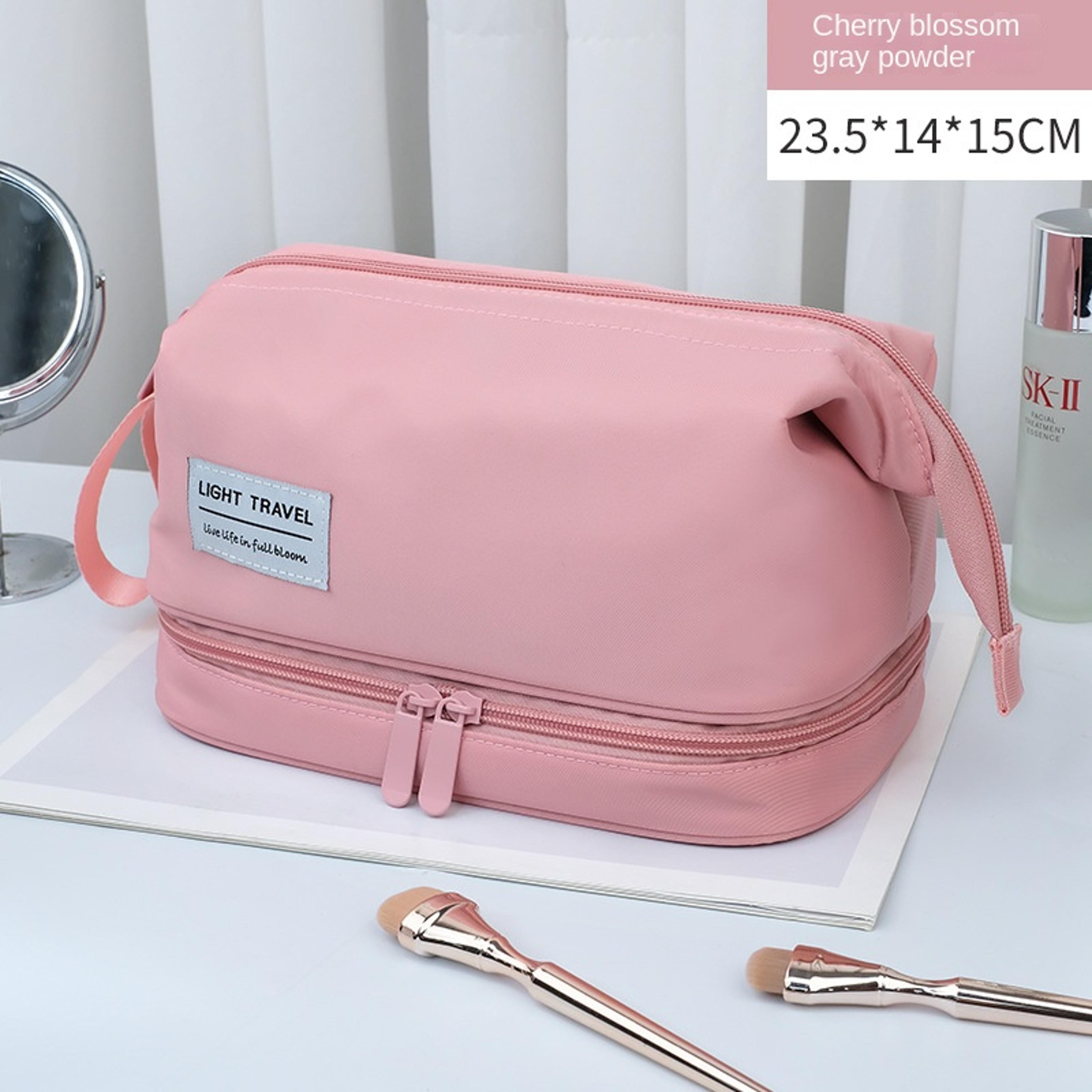 Large Capacity Double Layer Travel Makeup Bag And Toiletry Organizer 2