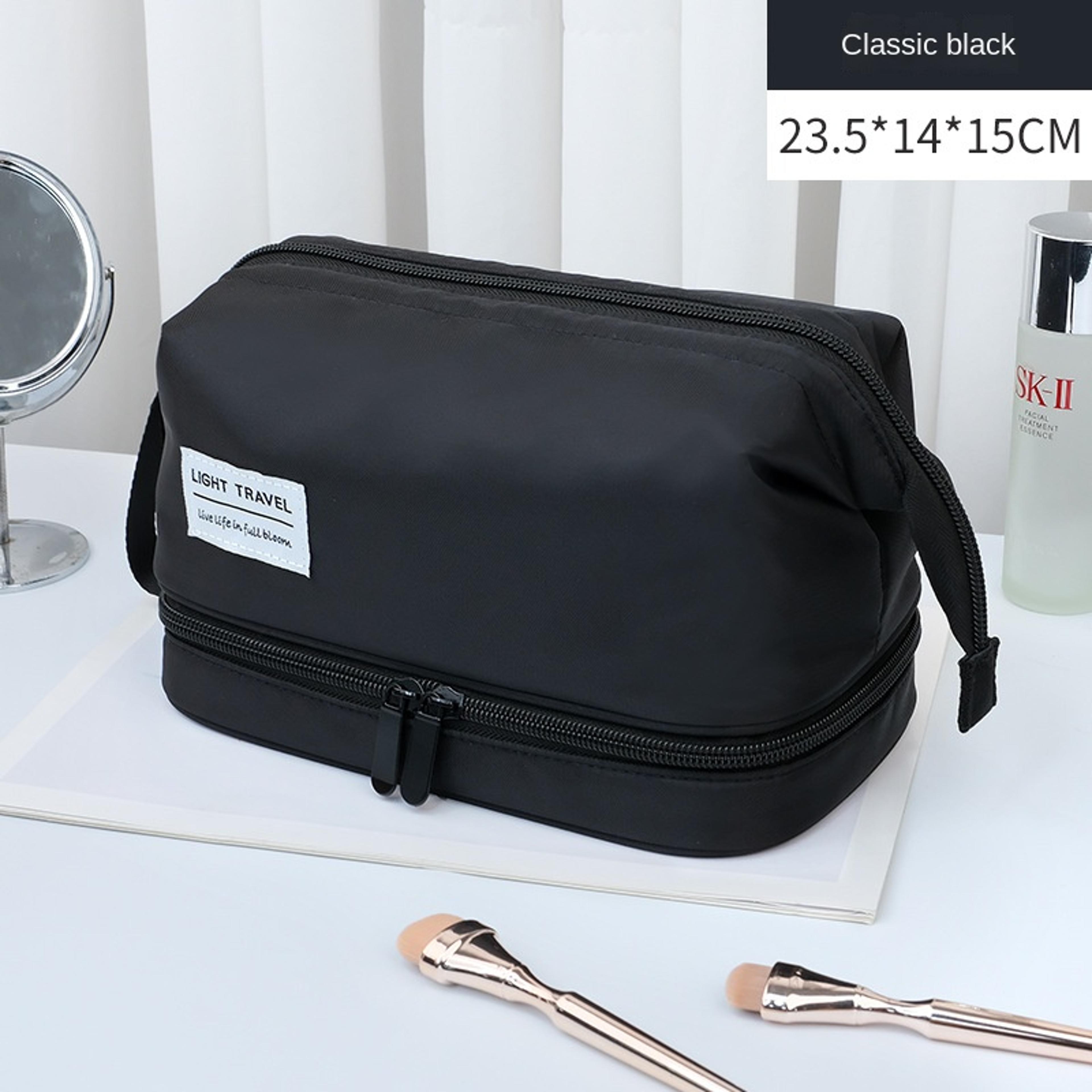 Large Capacity Double Layer Travel Makeup Bag And Toiletry Organizer 3