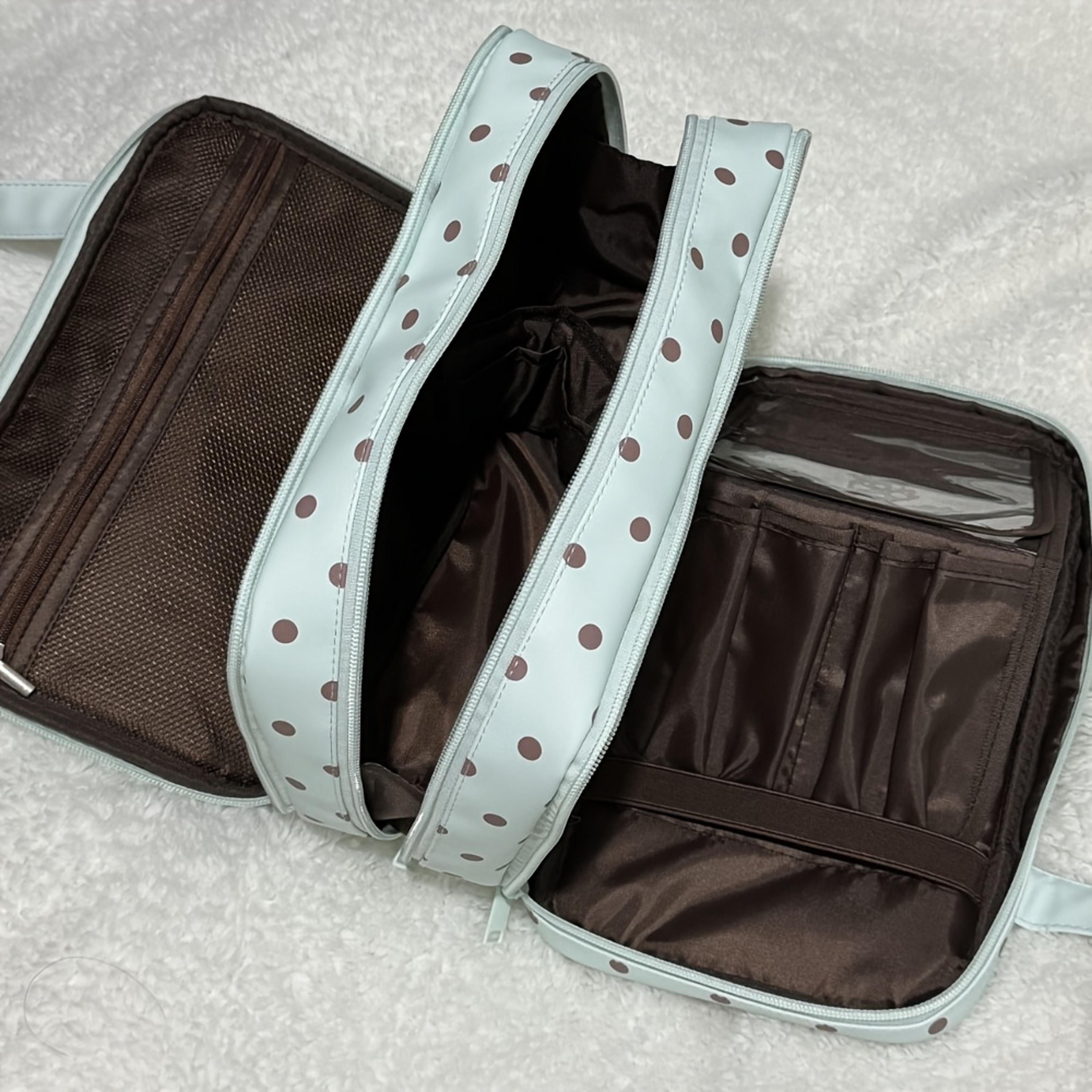 Three Layer Travel Toiletry Bag Large Capacity Makeup Organizer For Women 4