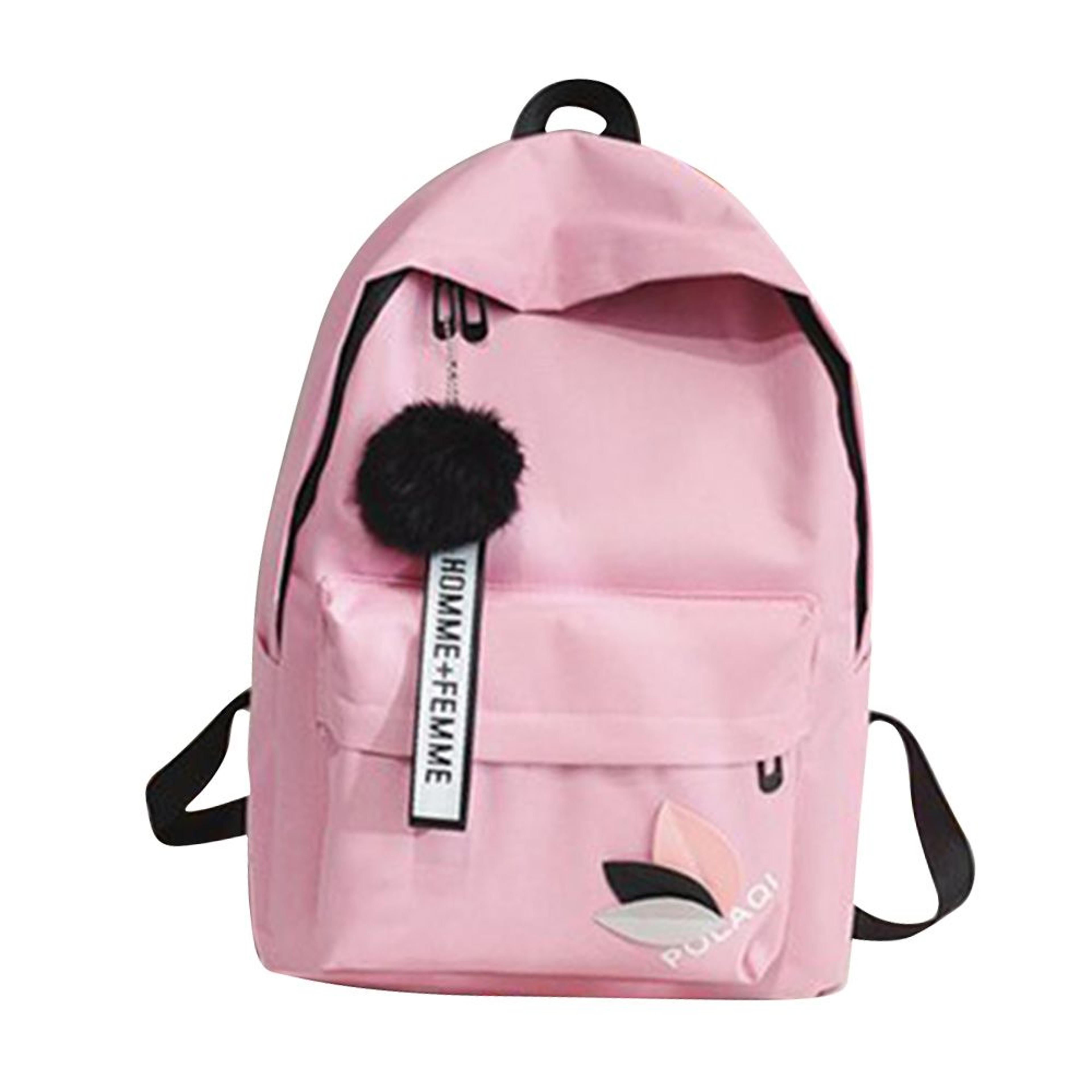 Leaf Print Backpack Large Capacity Women School Bag 1