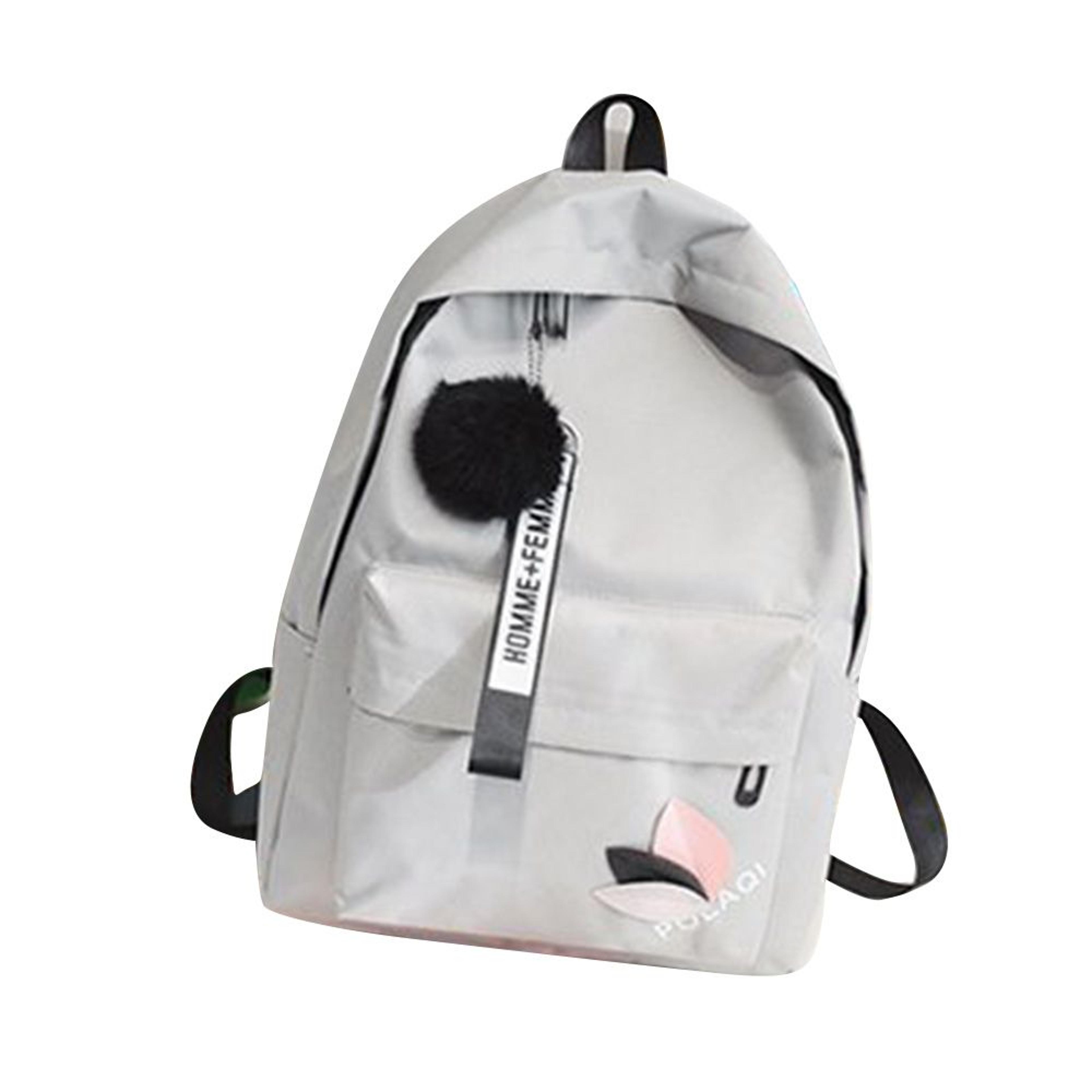 Leaf Print Backpack Large Capacity Women School Bag 2