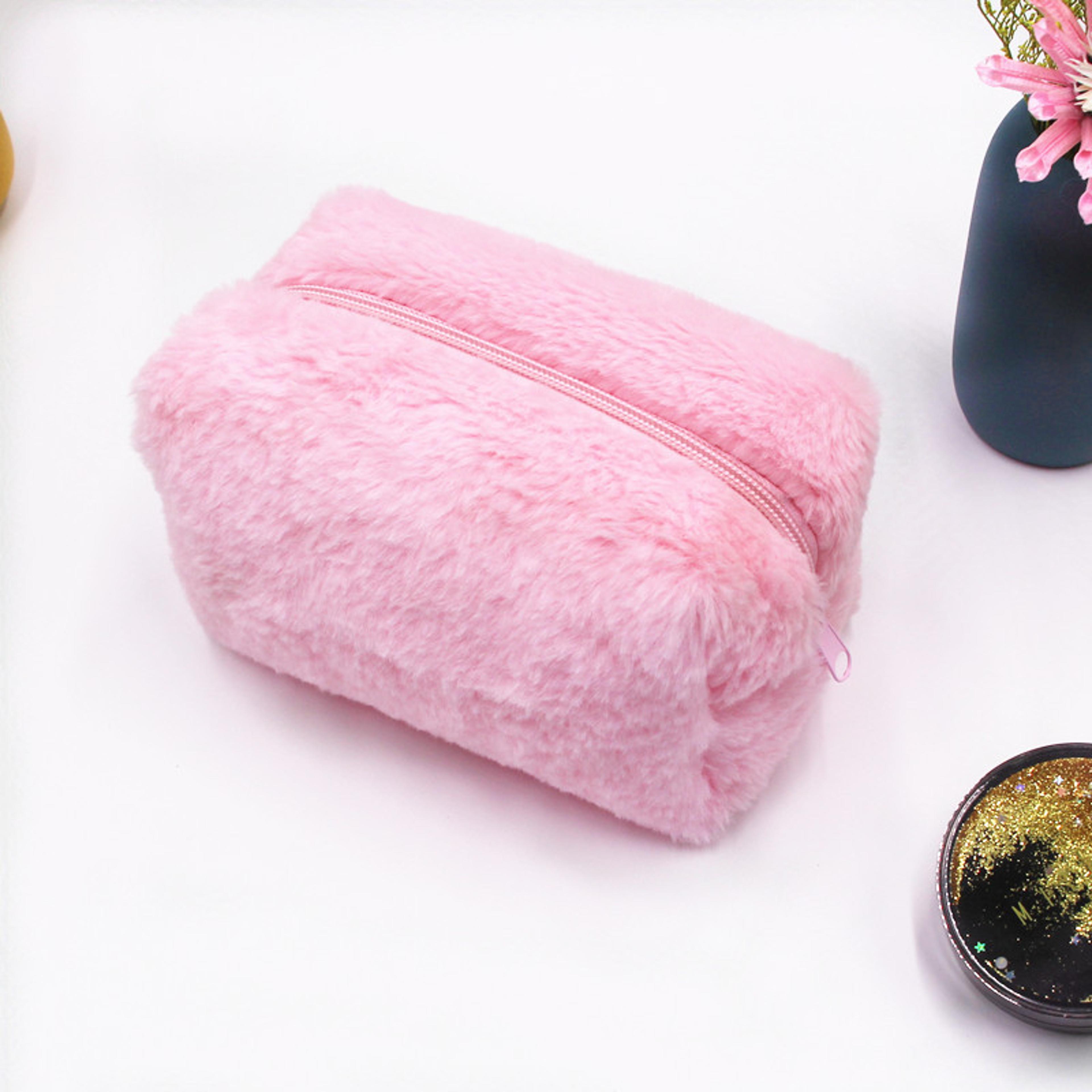 Plush Makeup Bag For Women Cute Puffy Travel Cosmetic Bag And Makeup Pouch 1