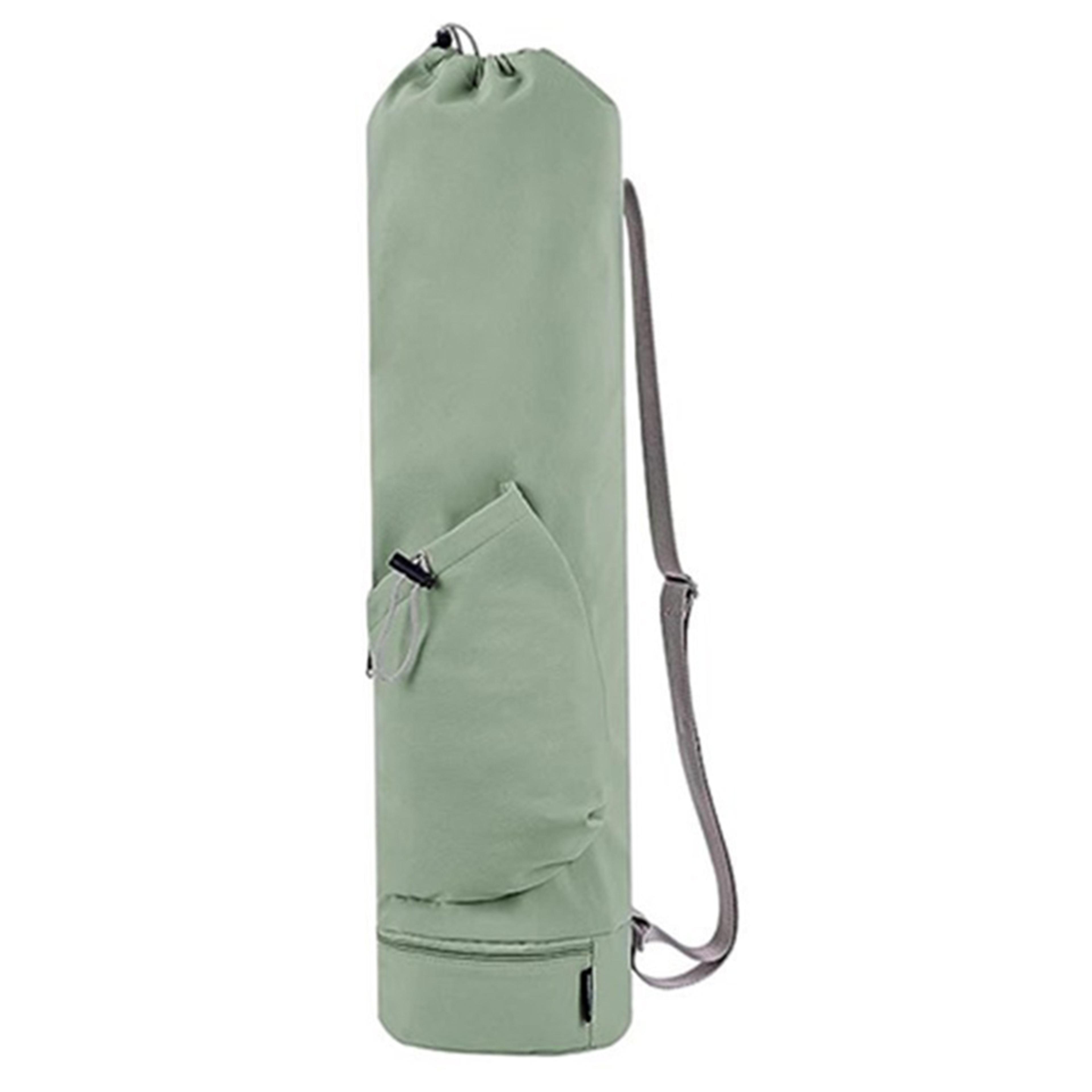 Large Capacity Canvas Yoga Mat Bag With Adjustable Shoulder Strap 2