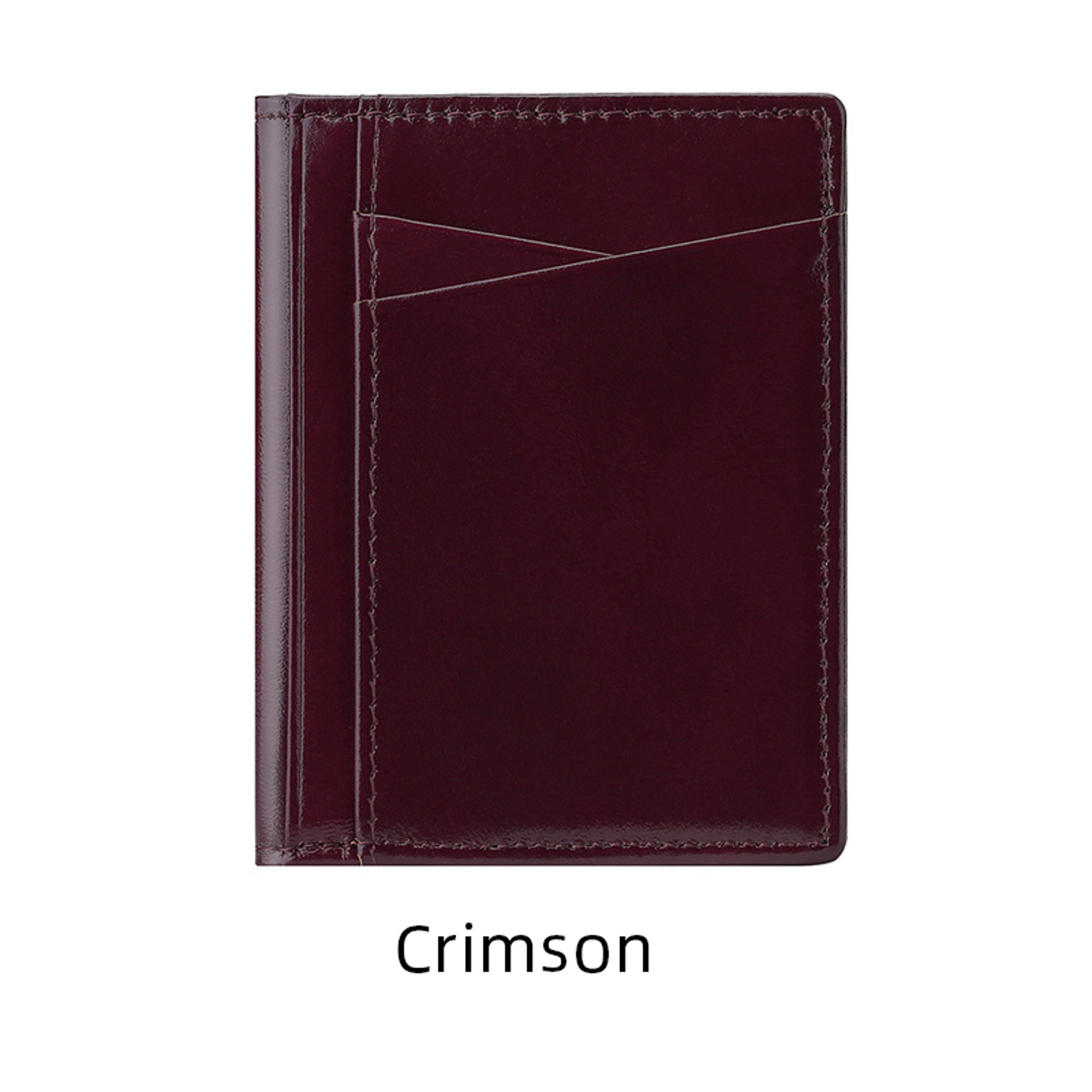 Genuine Leather Slim RFID Card Holder Wallet For Men 4