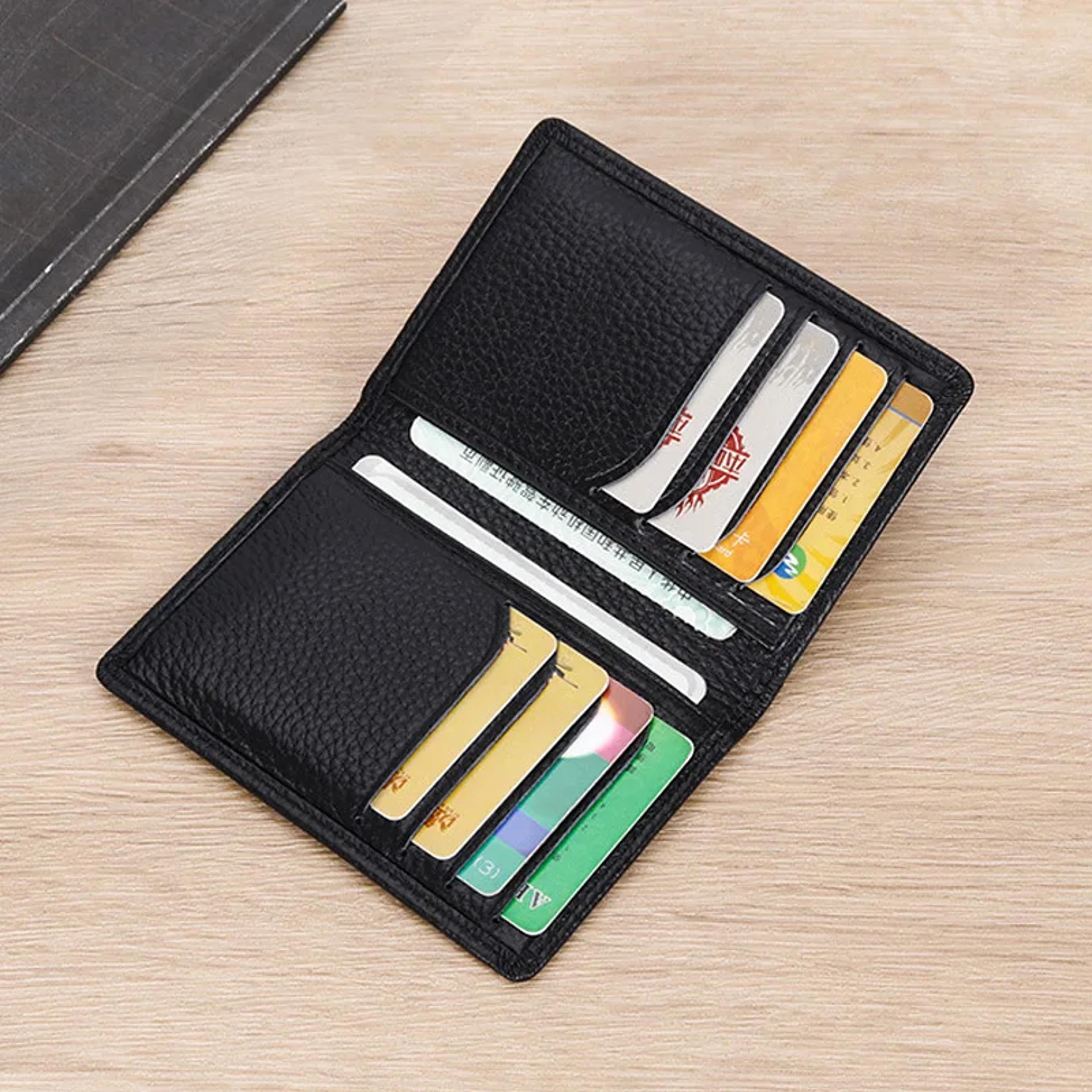 Slim RFID Blocking Leather Card Holder Wallet For Men 3