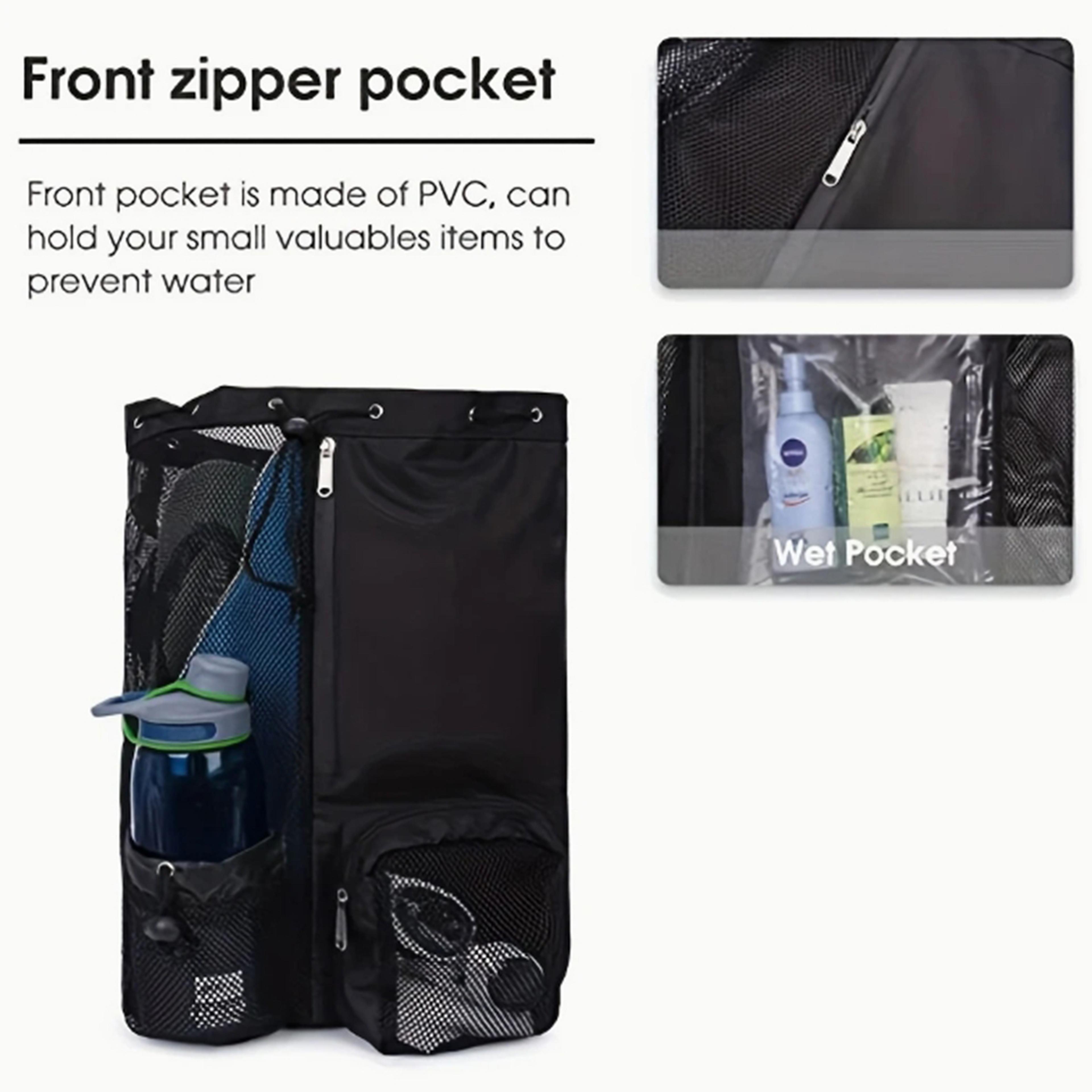 Mesh Swim Bag Drawstring Beach Bag For Sports Basketball Gym And Travel 9