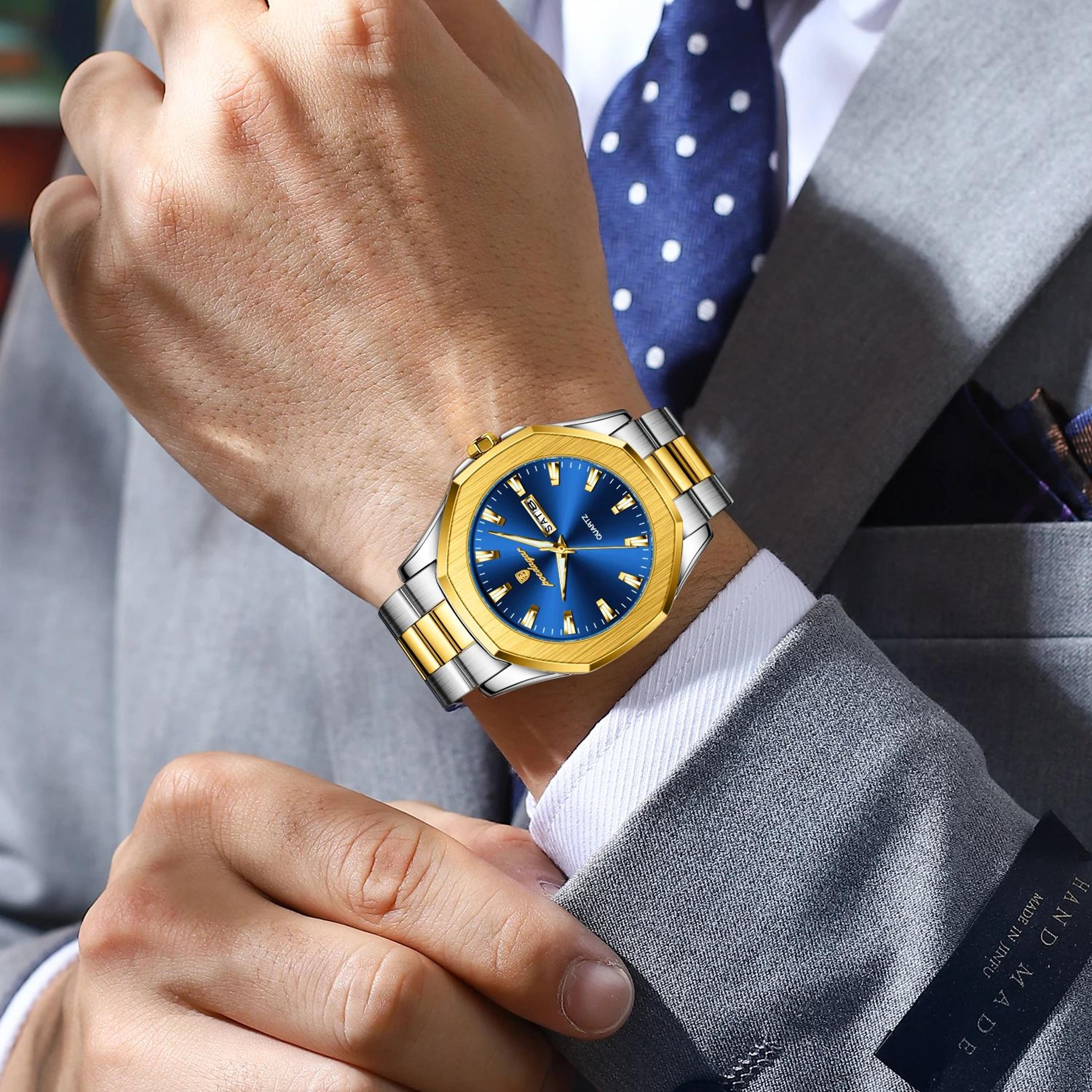 Luxury Mens Waterproof Luminous Stainless Steel Quartz Sport Watch 13