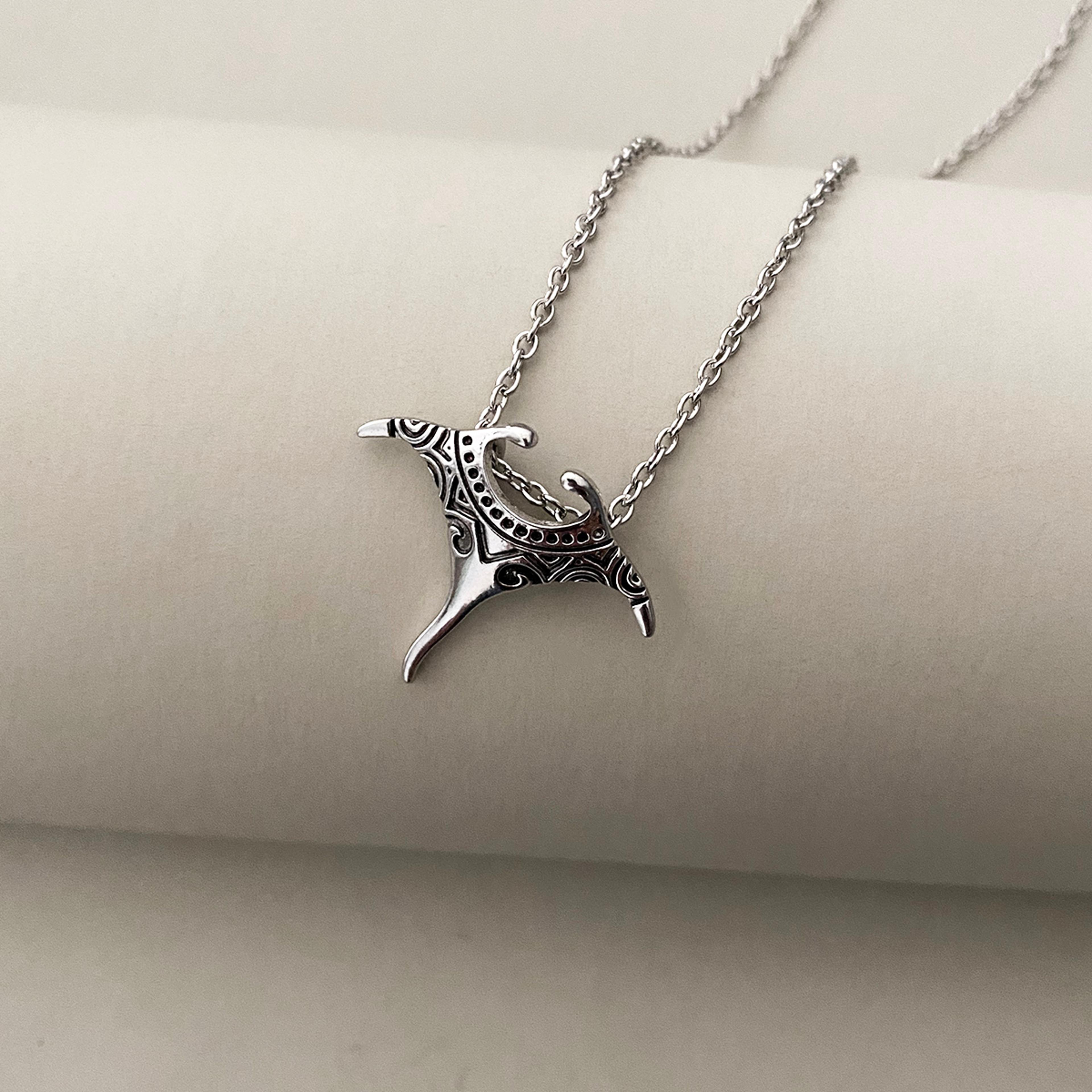 sea creature elephant nose manta fish necklace unique ocean inspired fashion jewelry