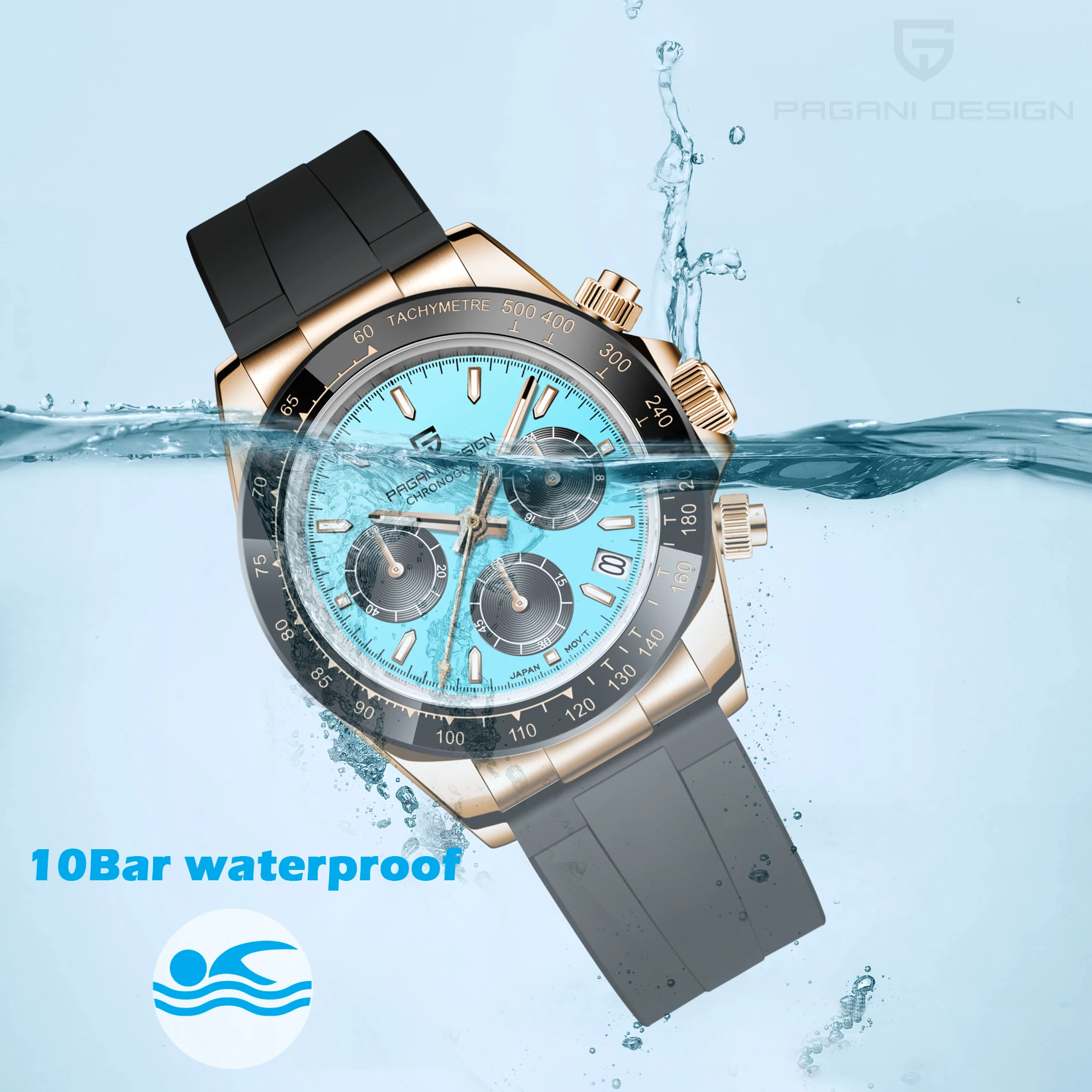 Meteorite Dial Mens Chronograph Watch 3