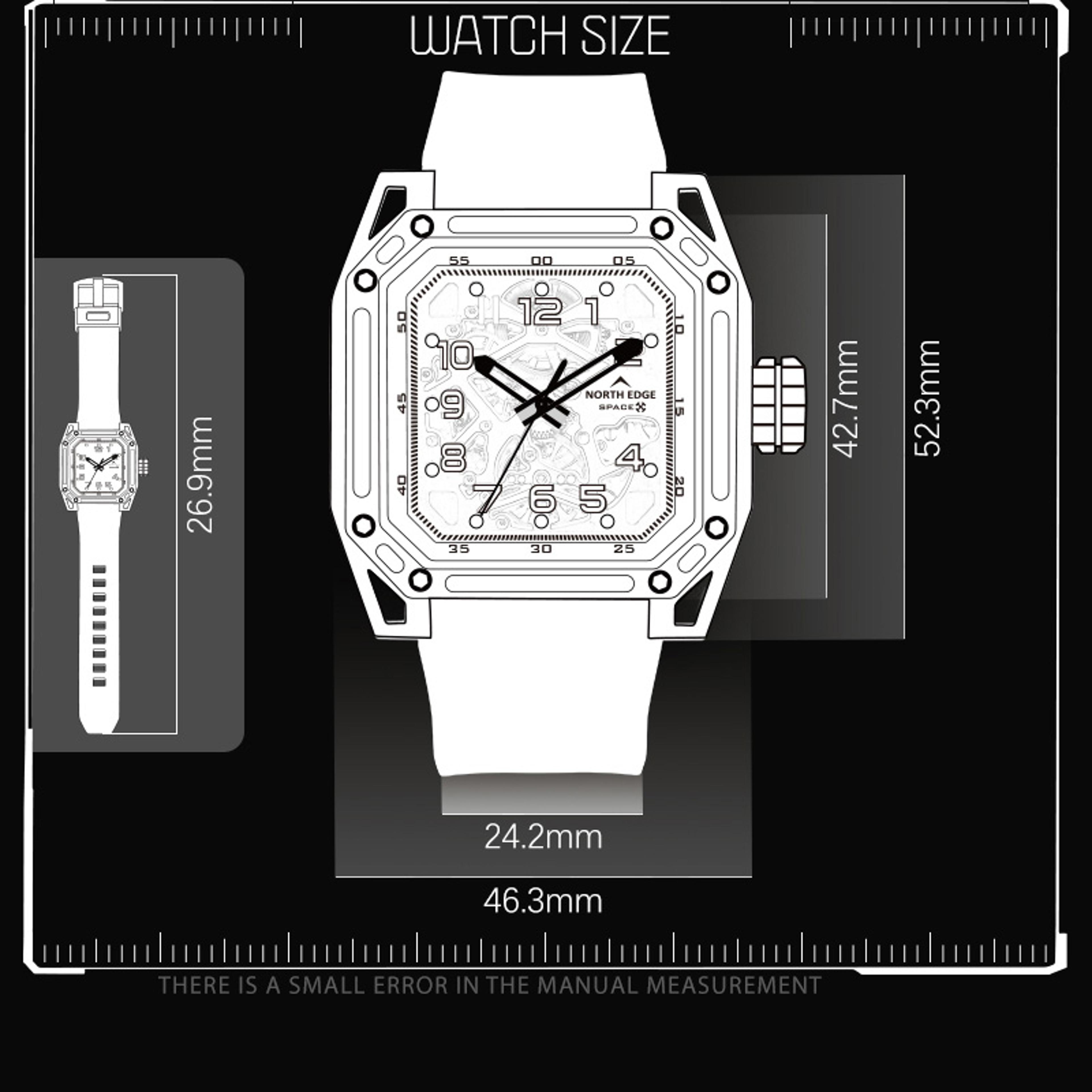 Space X Skeleton Automatic Mechanical Watch For Men Stainless Steel 100M Waterproof 1