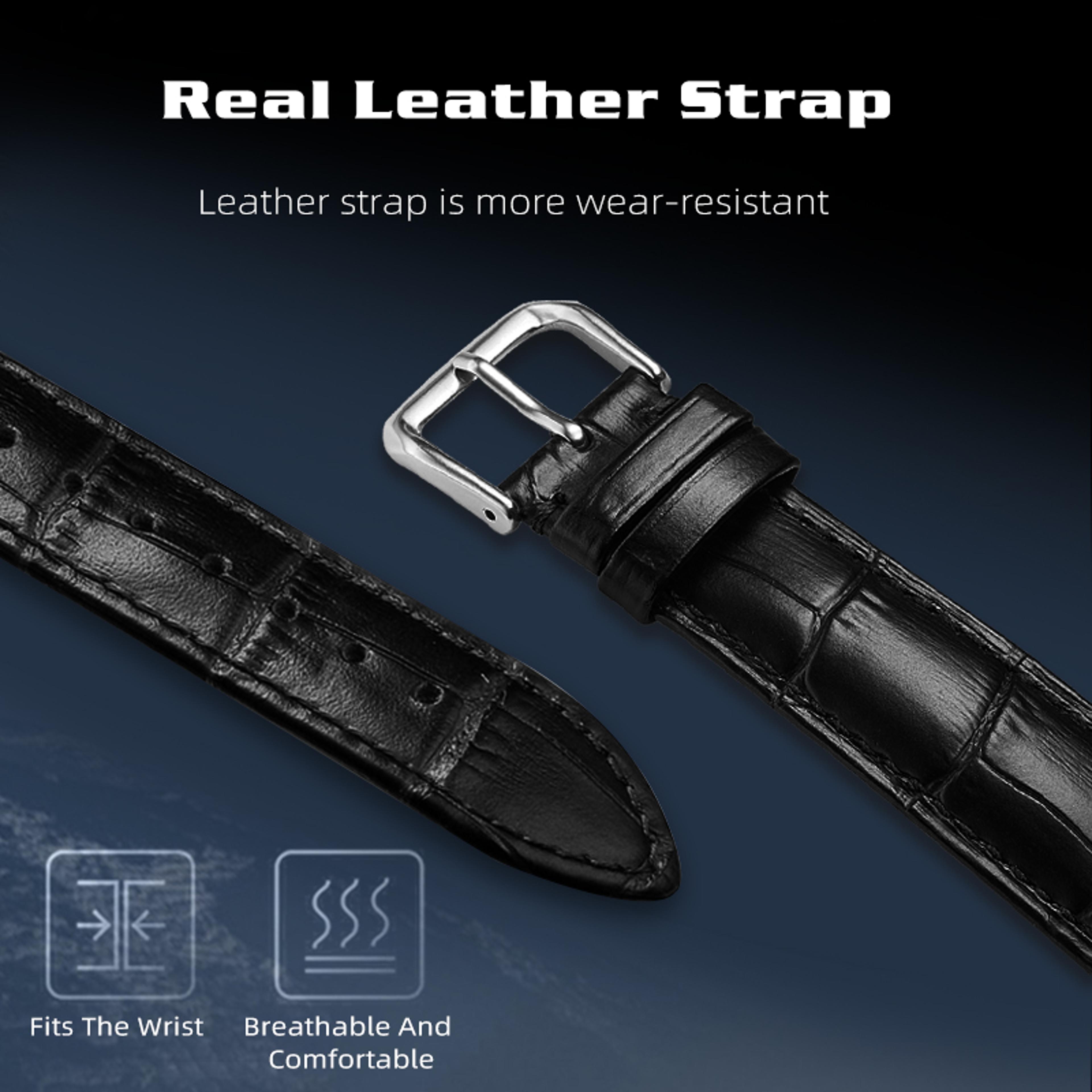 Solar Powered Pilot Watch For Men With Leather Strap And Luminous Dial 3