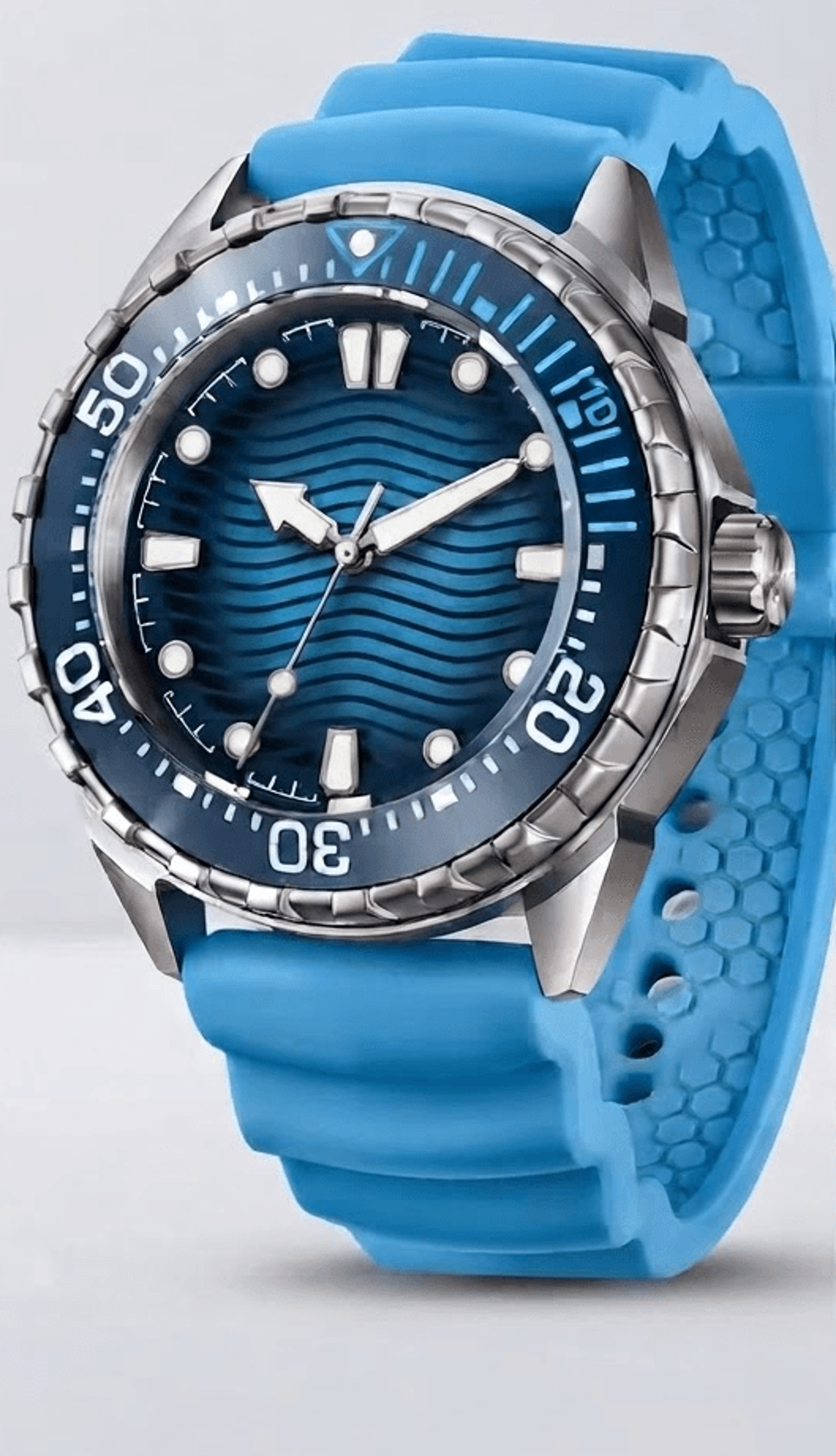 solar powered dive watch for men stainless steel water resistant watch