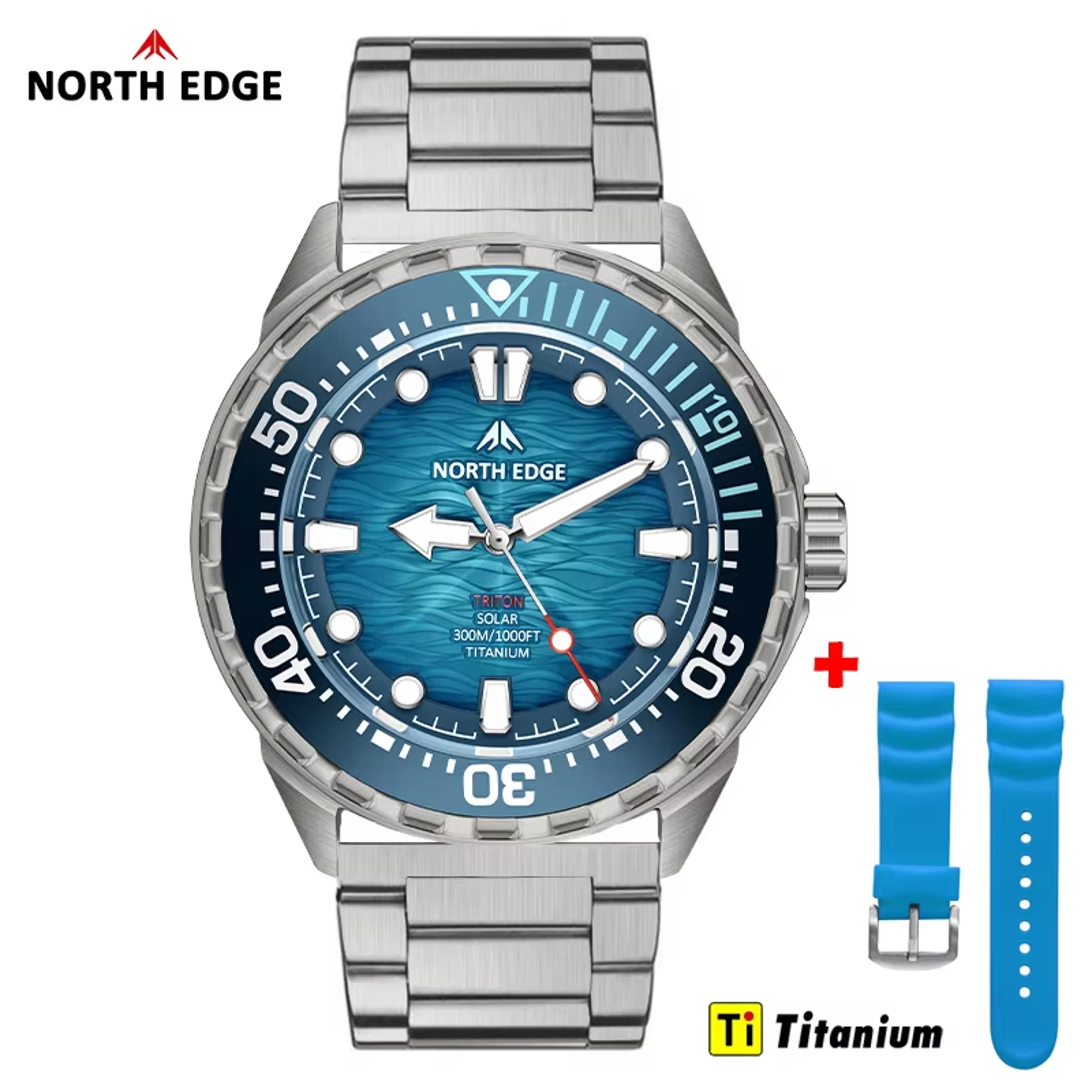 TI Solar Dive Watch For Men Titanium Waterproof 1
