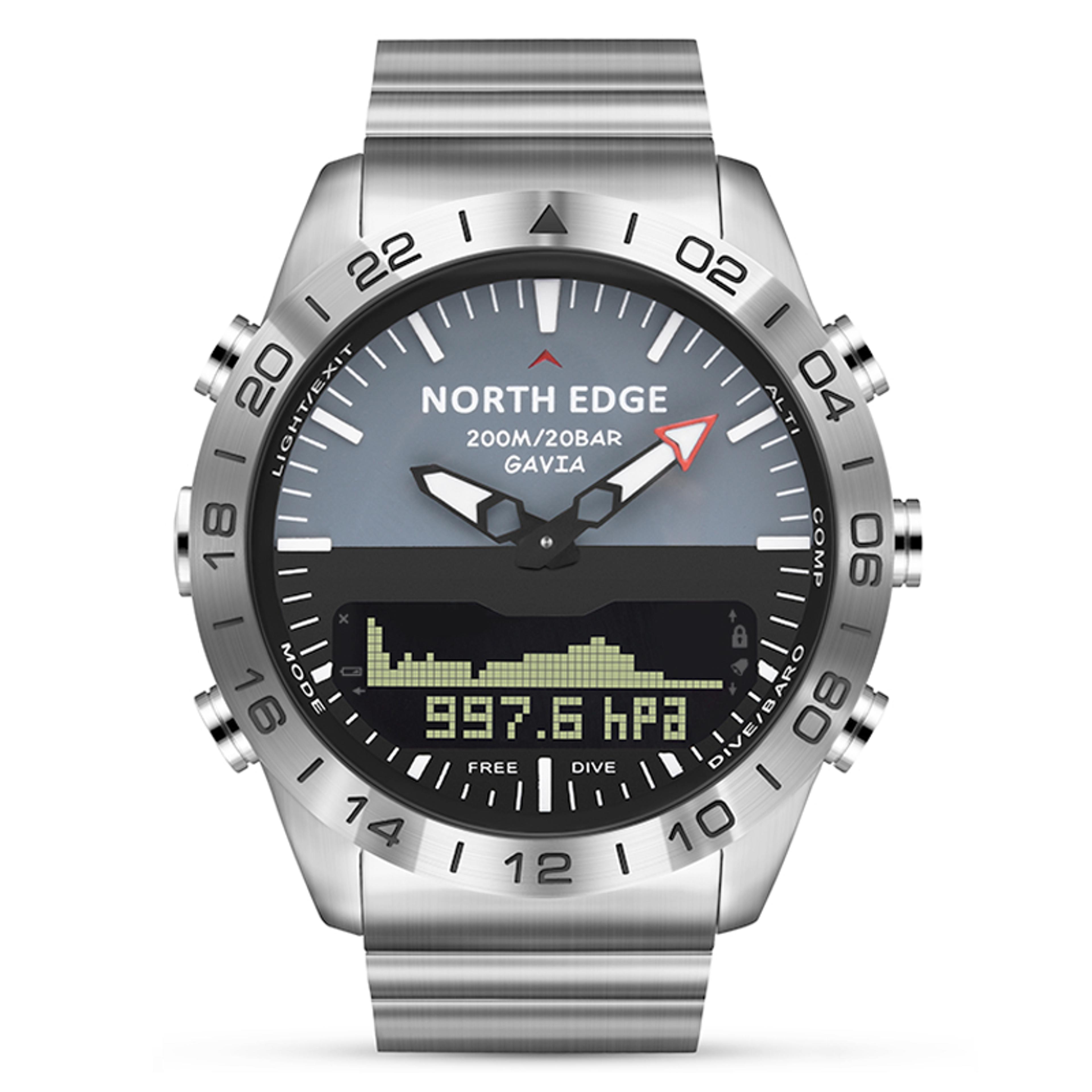 EDGE Steel Dive Watch With Compass Barometer 0
