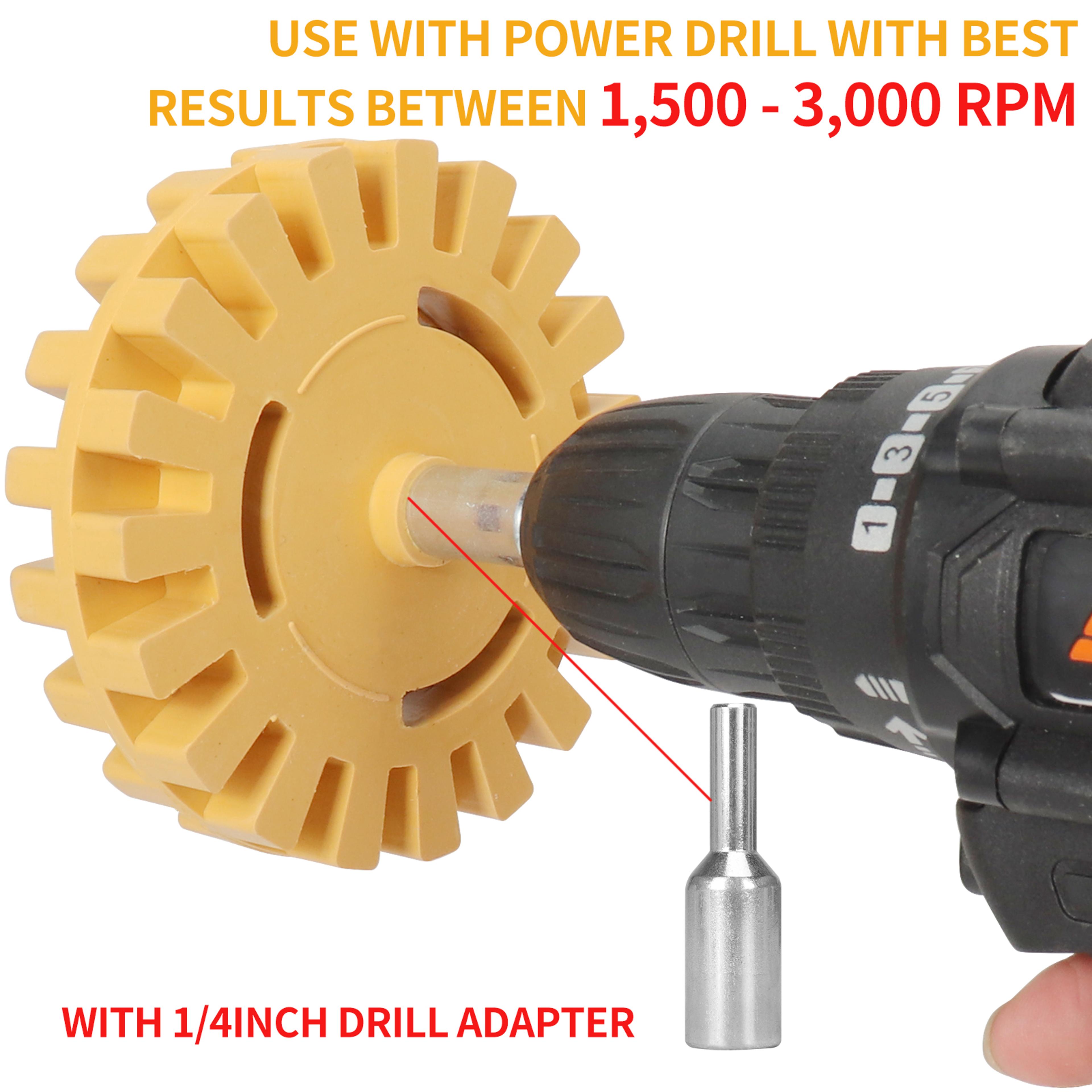 Car Eraser Wheel Adhesive Remover Drill Adapter 5