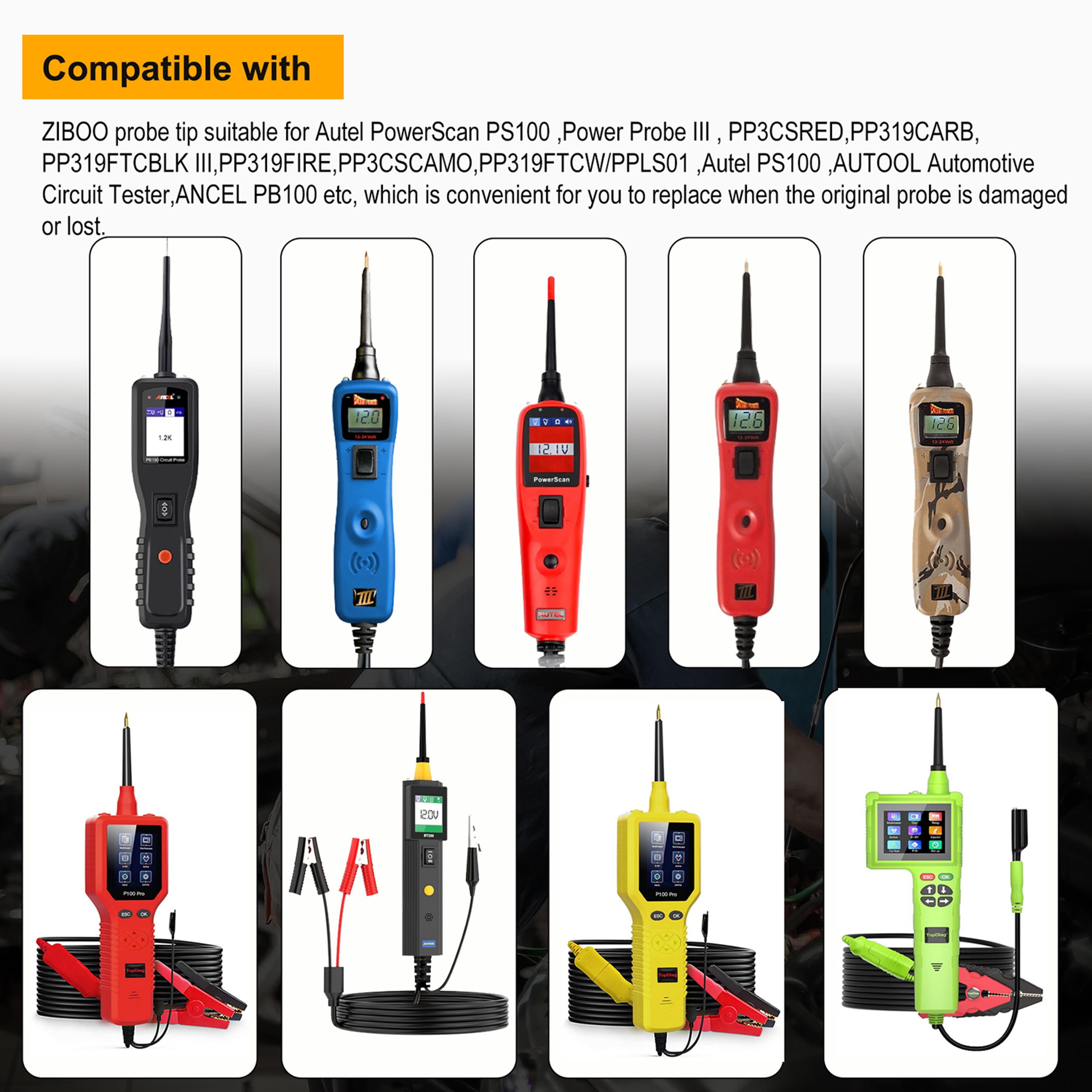 Autel Banana Jack Tip Circuit Tester Replacement Black 3