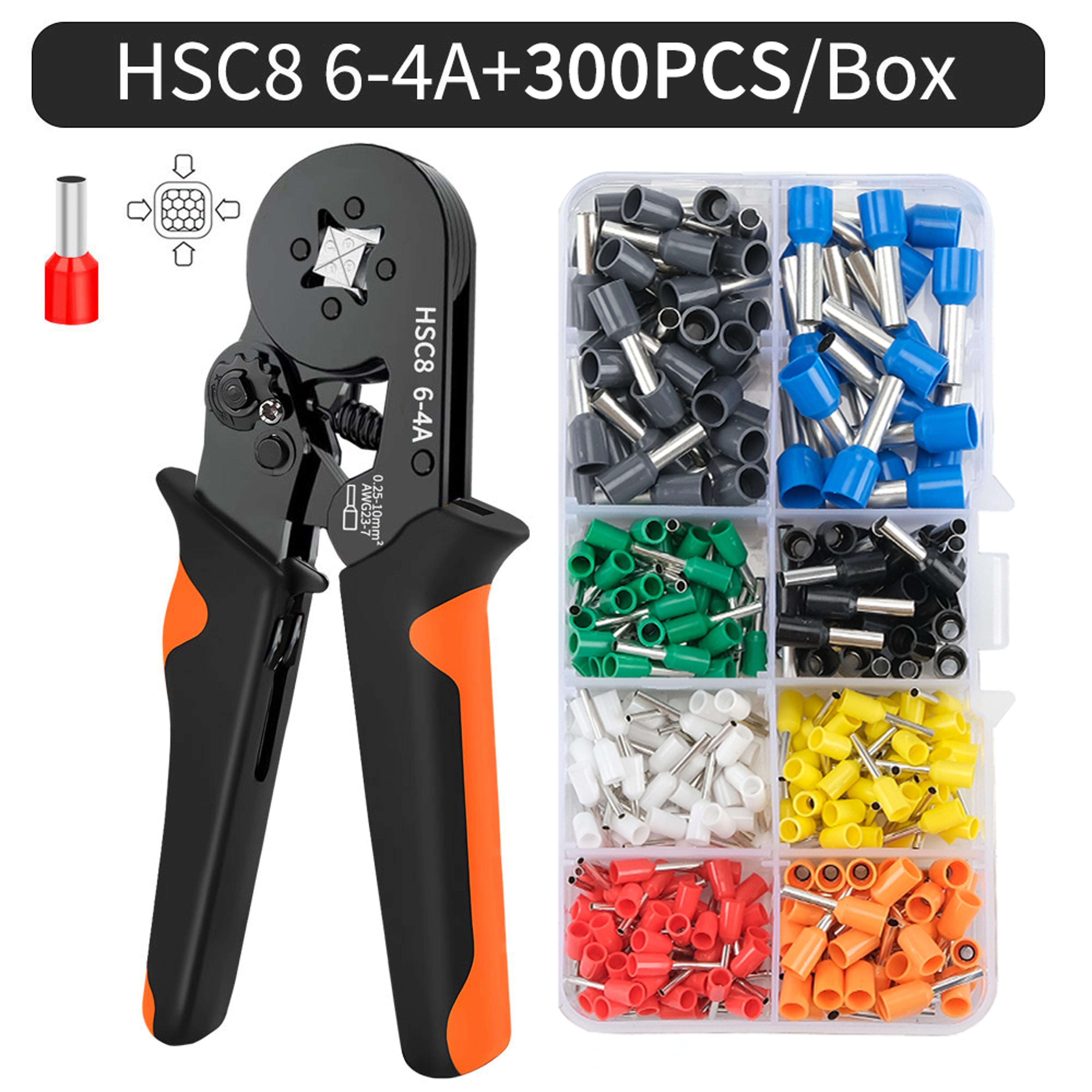 Hexagonal Self Adjusting Ratchet Ferrule Crimping Tool Kit With Ferrule Sleeves And Wire Terminalsi 3