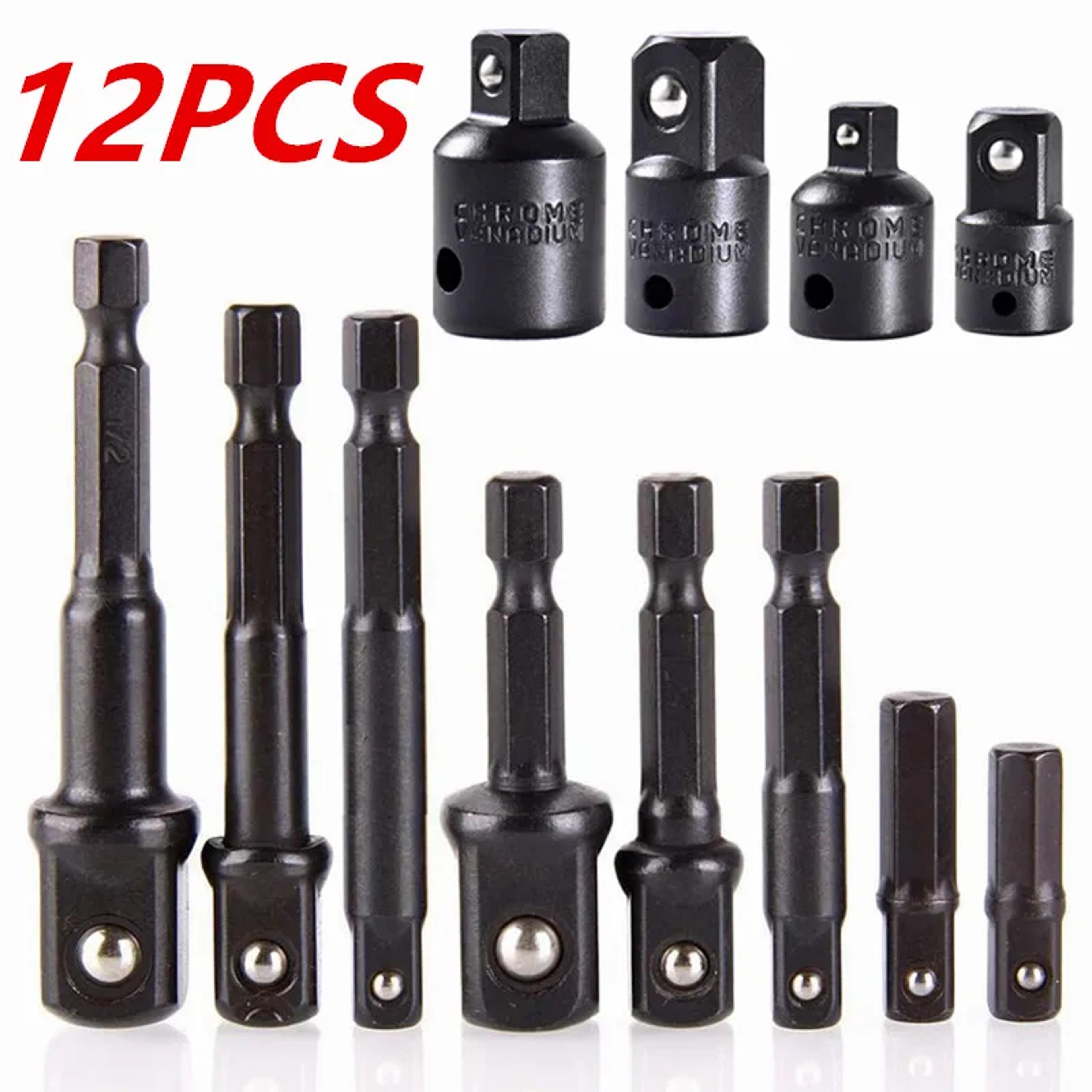 Impact Socket Adapter Reducer Set Drill Nut Driver Kit 3
