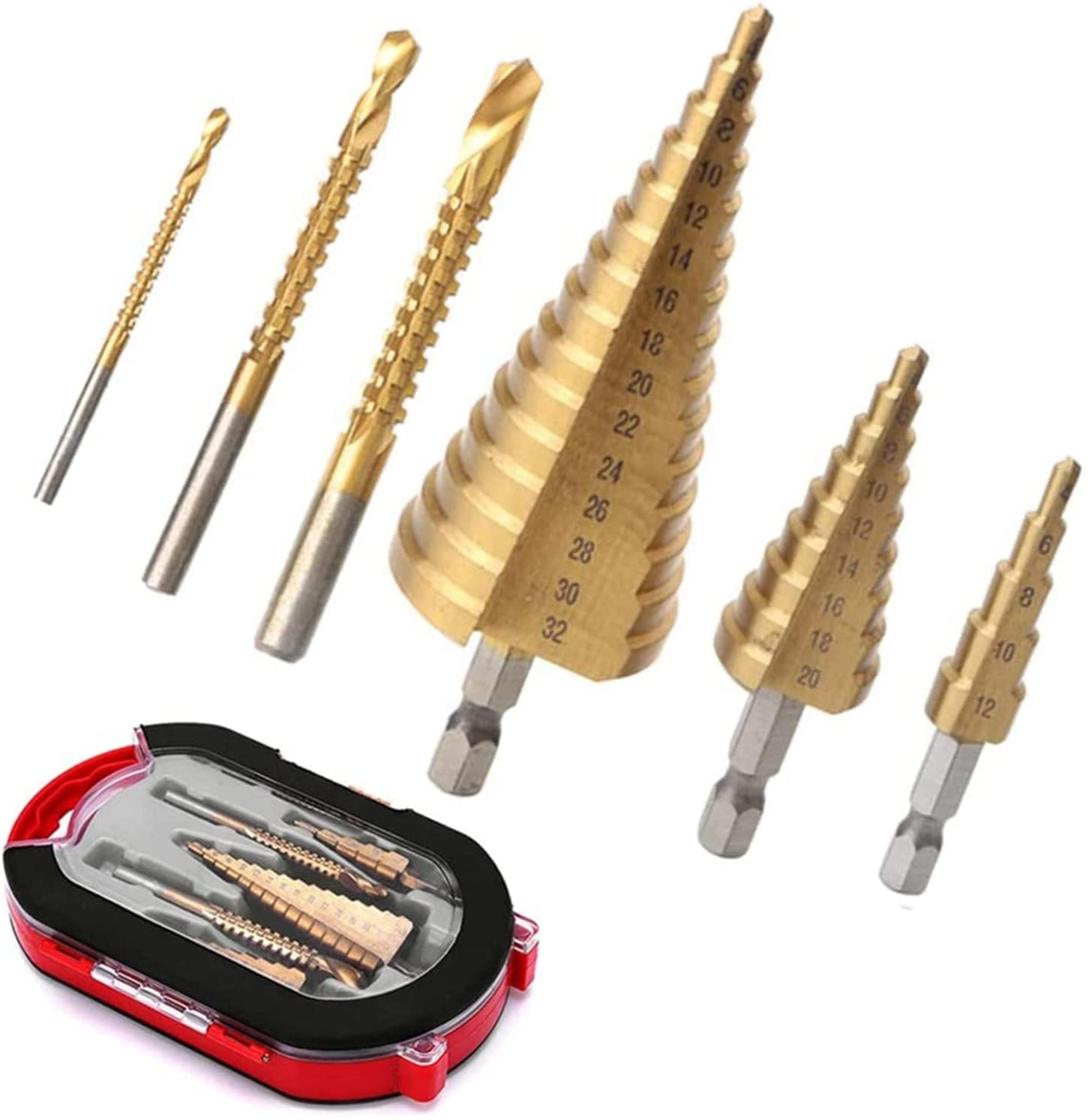 Titanium Step Drill Bit Set Multi Size Hole Opener For Wood And Metal 3