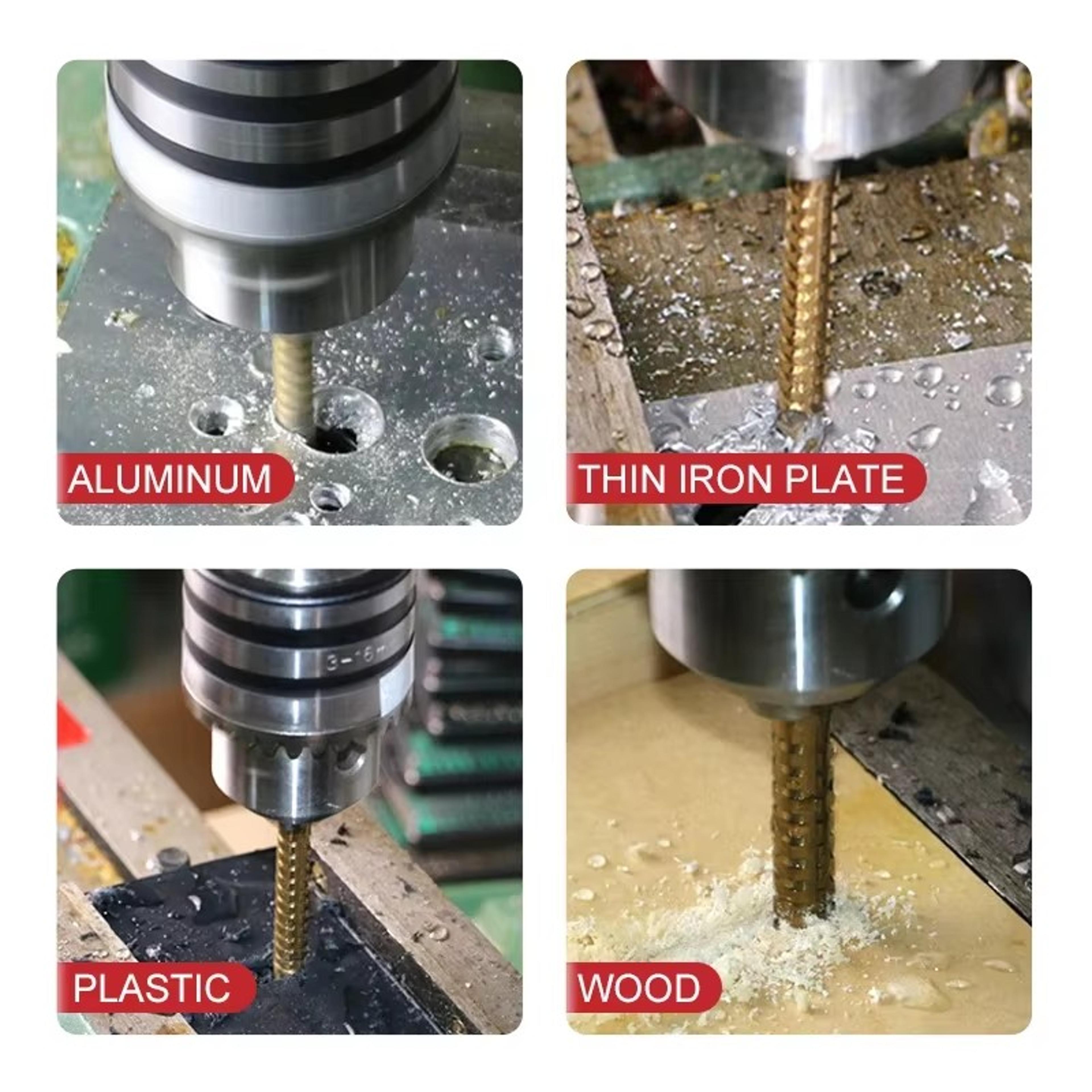 Titanium Step Drill Bit Set Multi Size Hole Opener For Wood And Metal 5