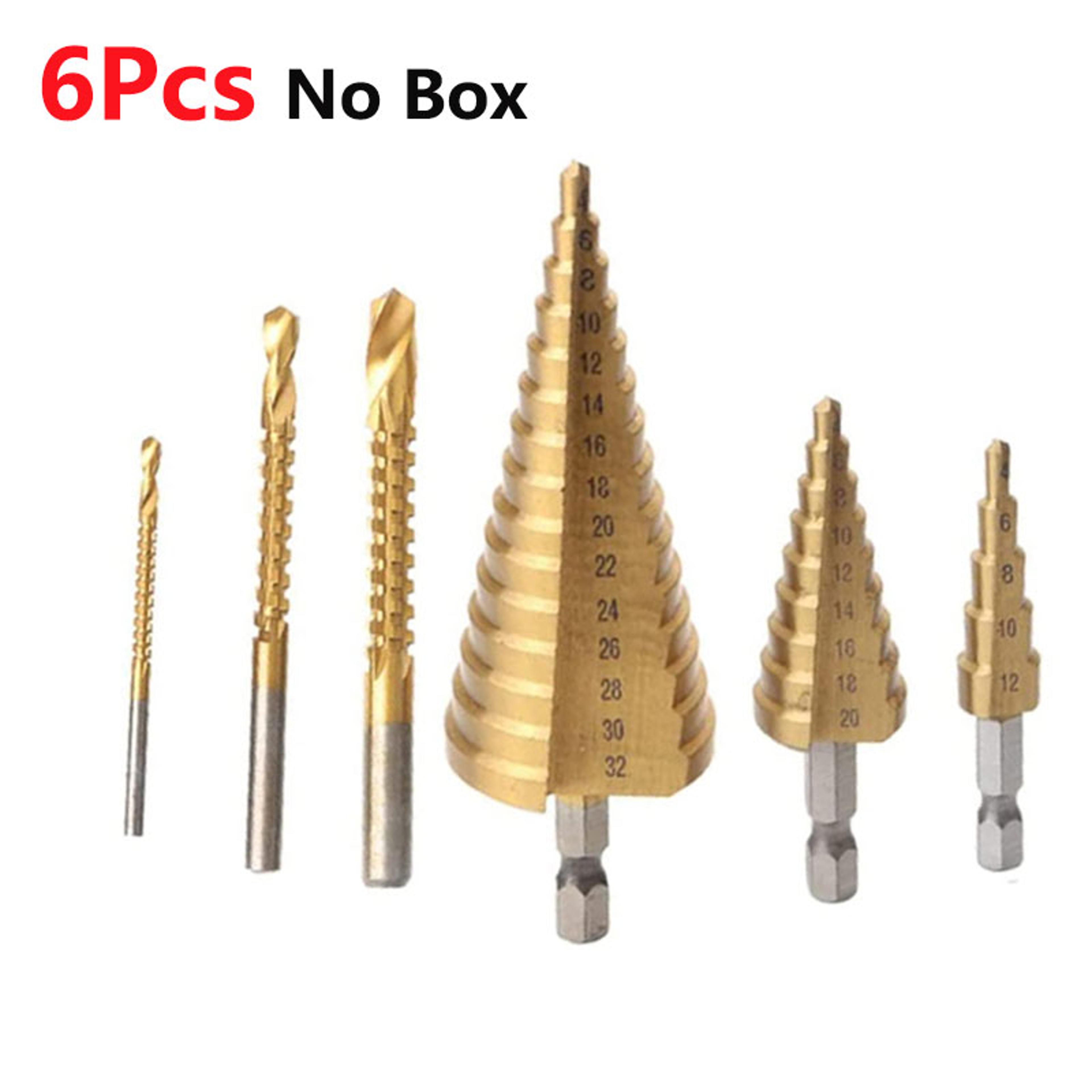 Titanium Step Drill Bit Set Multi Size Hole Opener For Wood And Metal 2