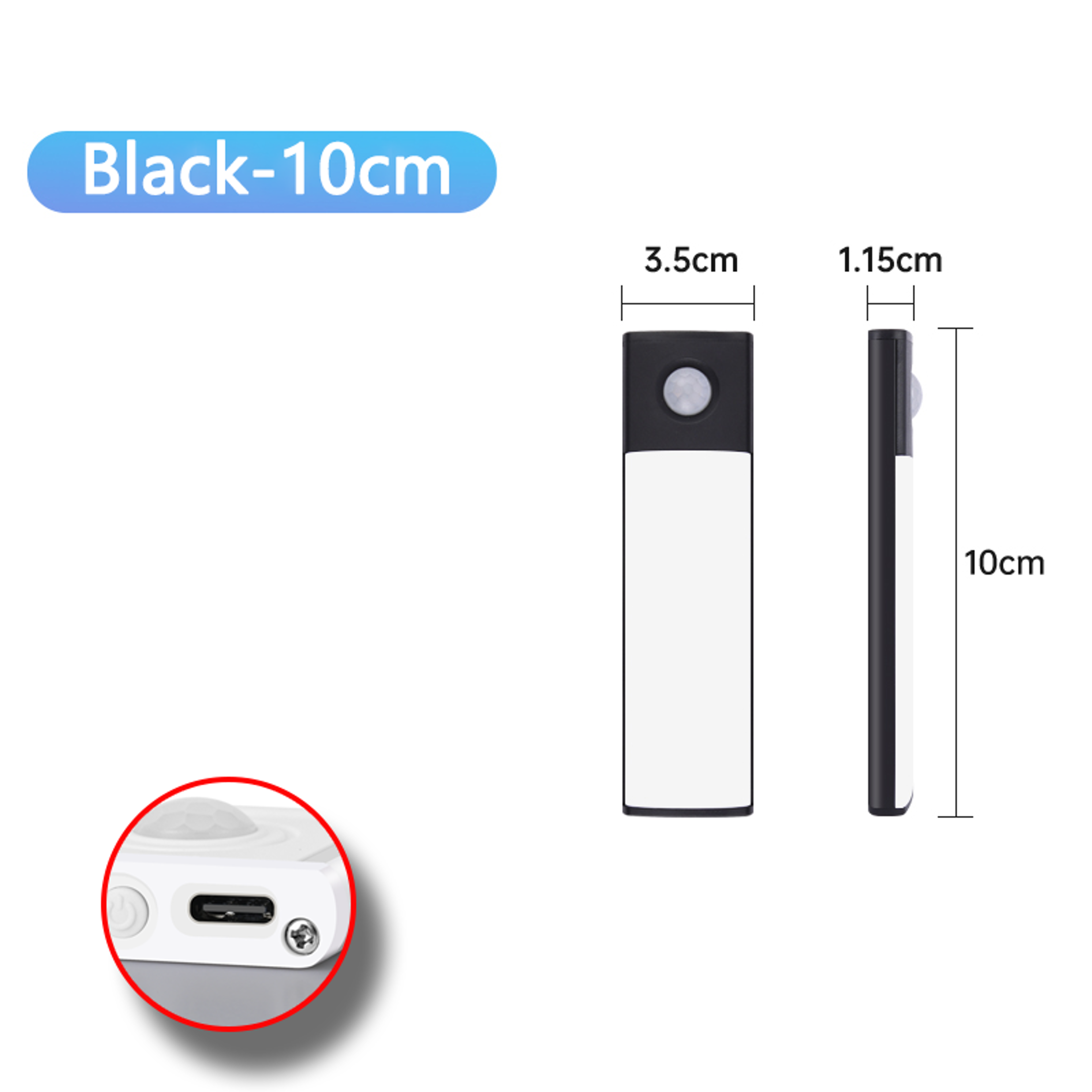 USB Rechargeable Motion Sensor Night Light Under Cabinet LED Lamp 1