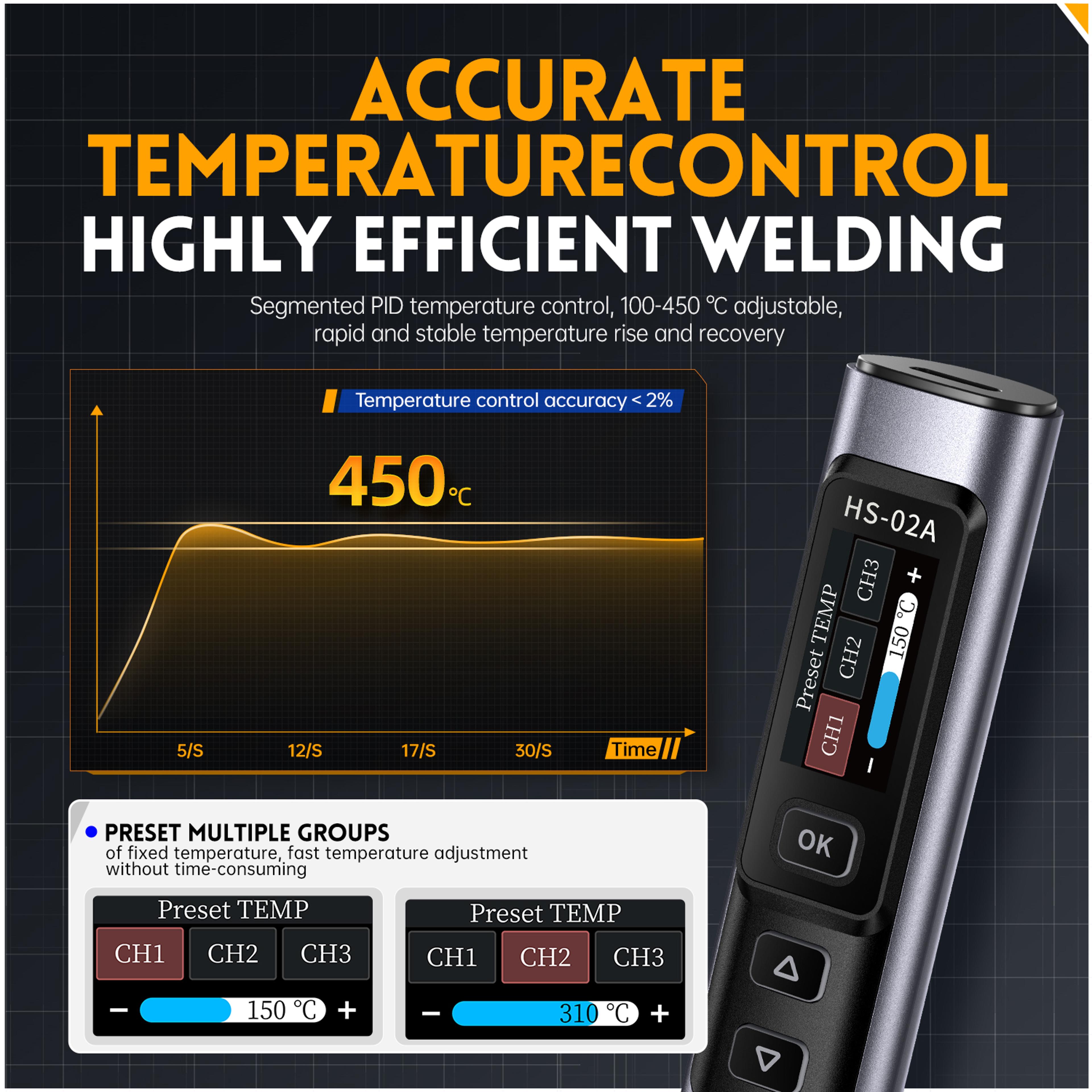 Smart Soldering Iron Adjustable Temp 7