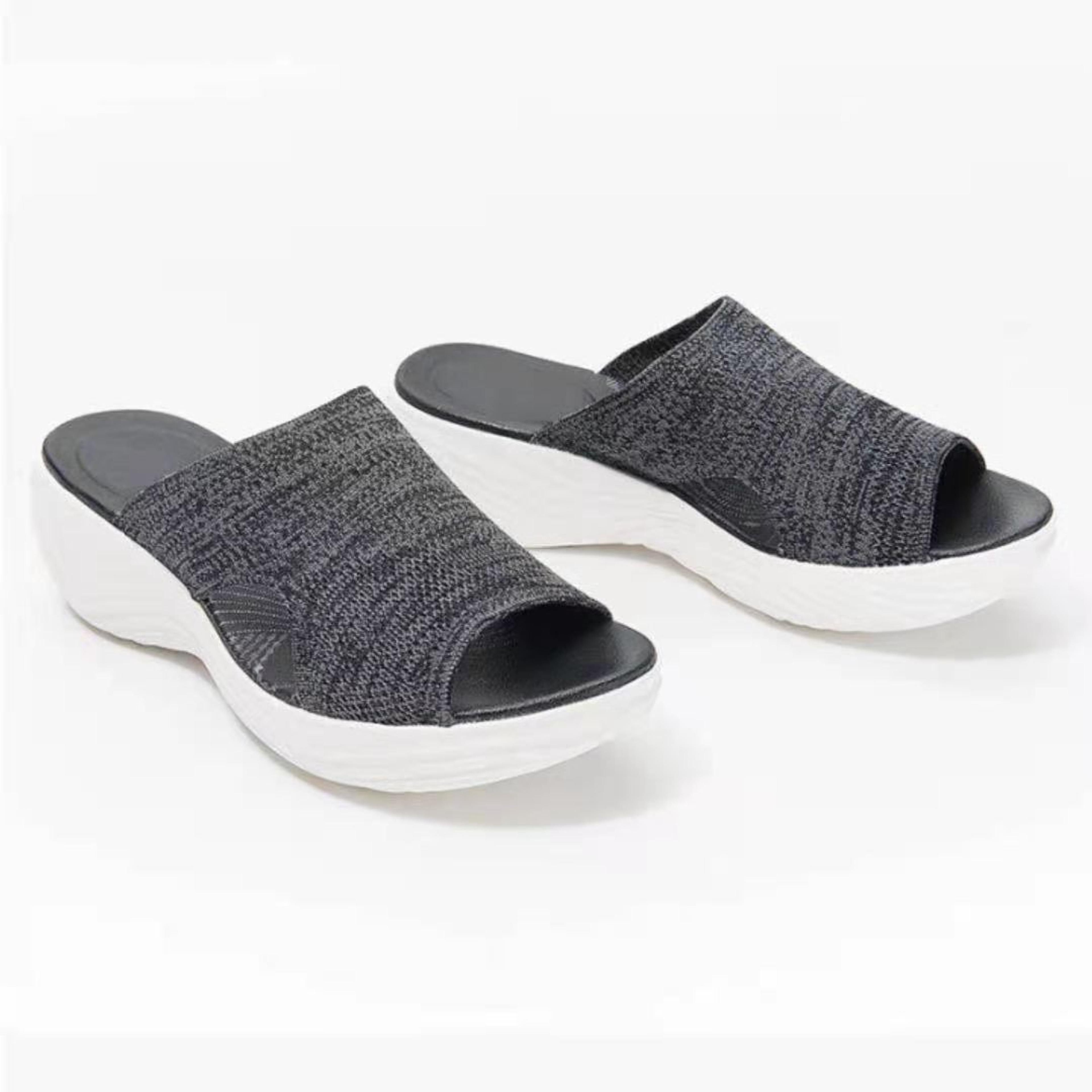 Women Elastic Slip On Low Heel Summer Sandals 3