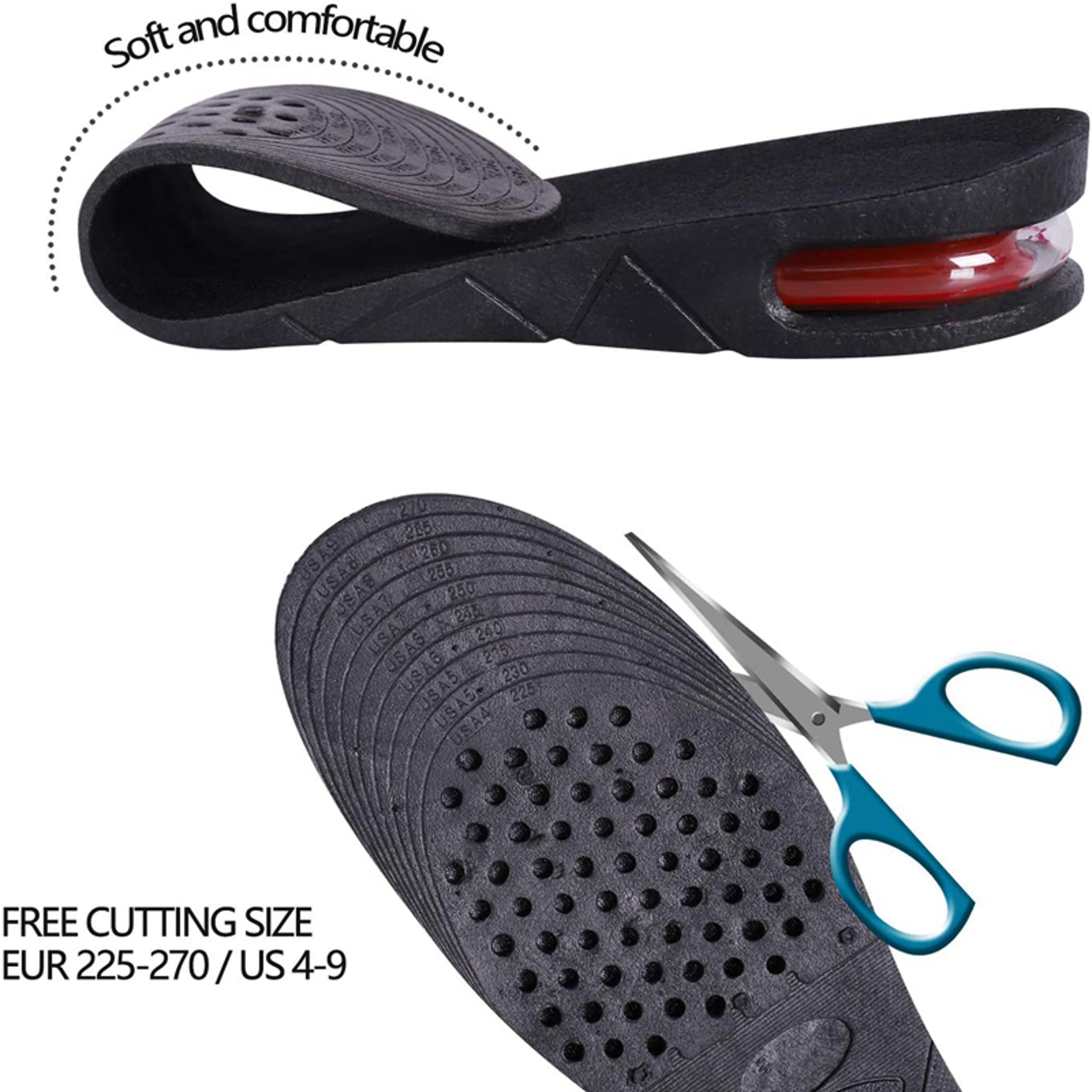 Invisible Height Increase Insoles Adjustable Cut Air Cushion 10