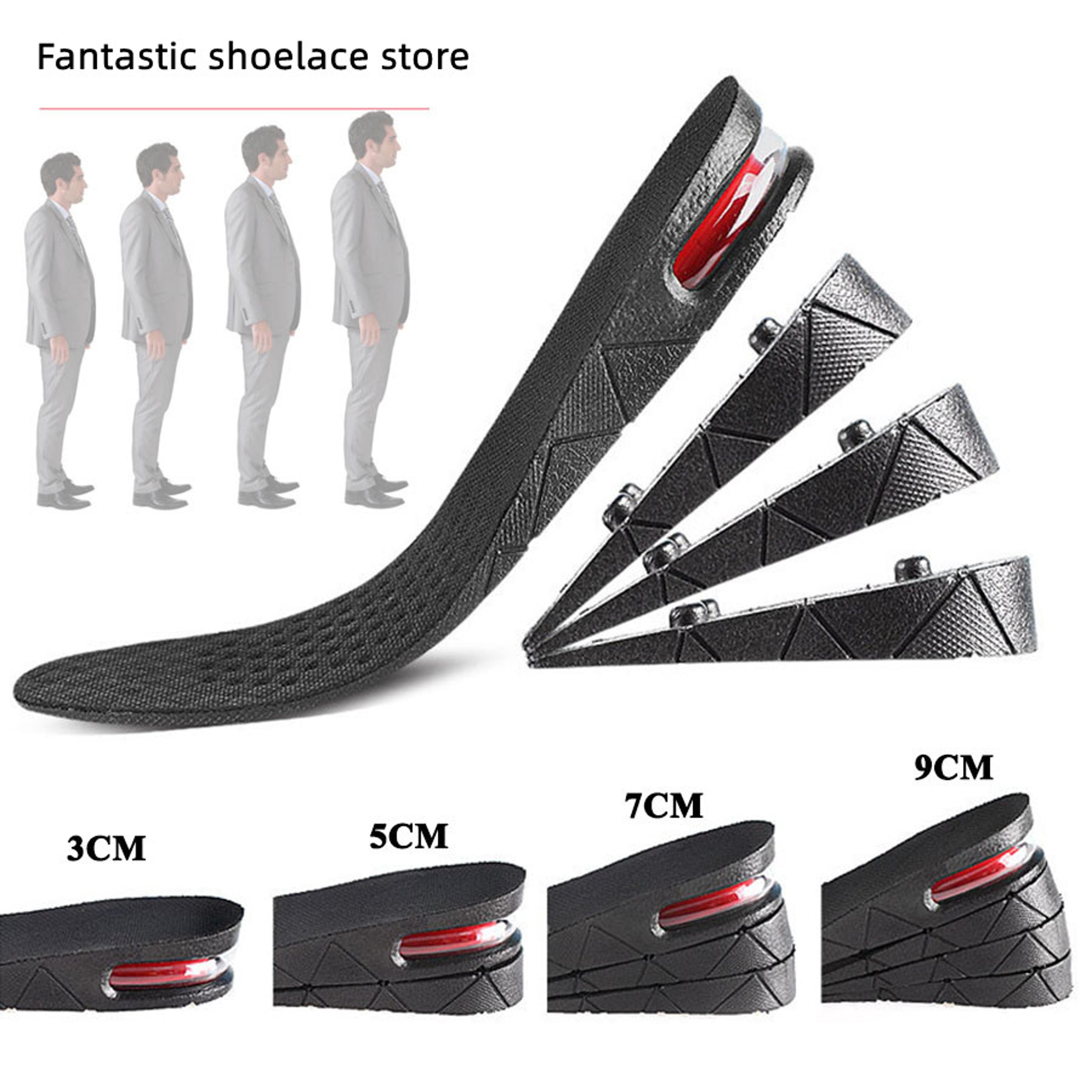 Invisible Height Increase Insoles Adjustable Cut Air Cushion 1