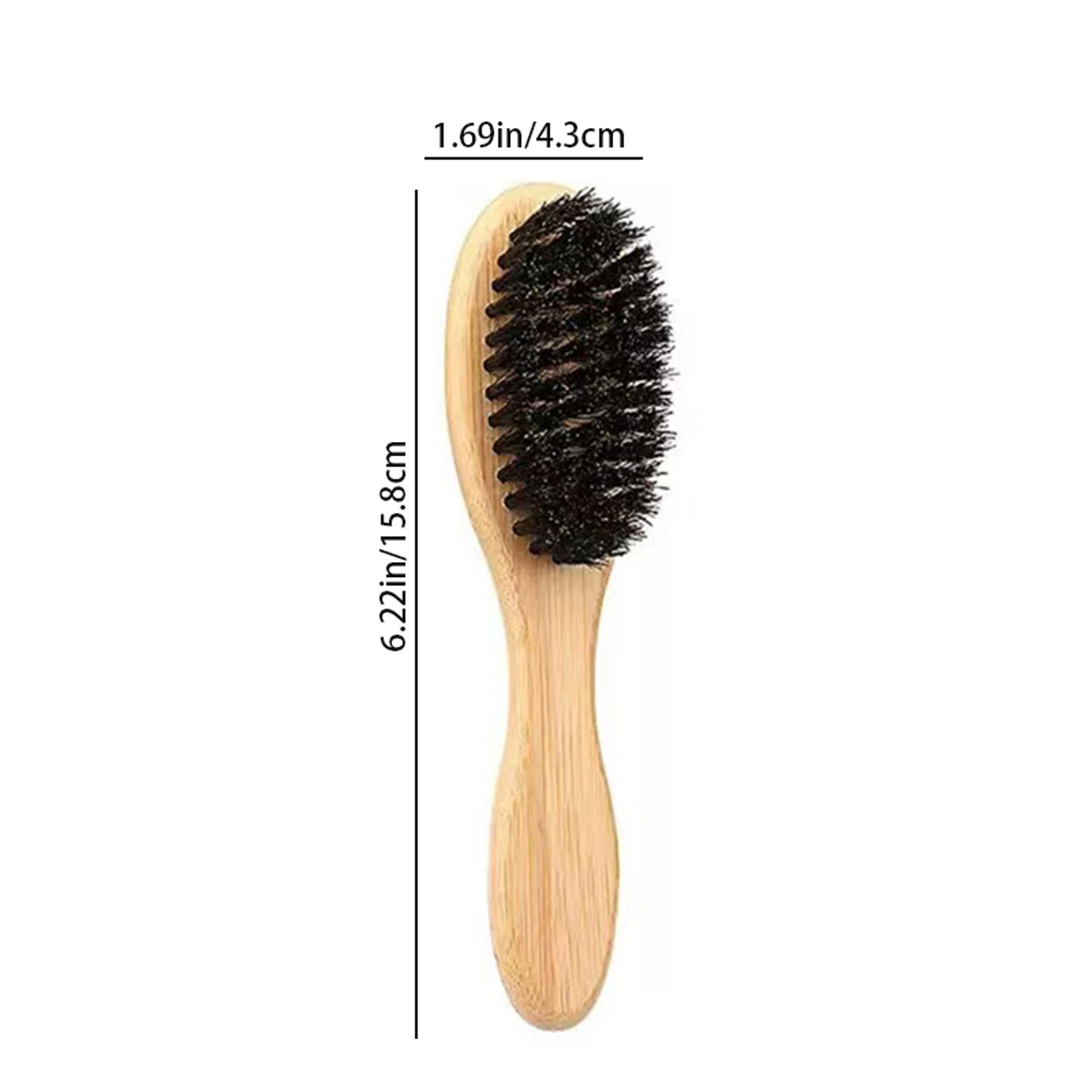 Boar Bristle Slick Back Hair Brush For Sleek Ponytail Bun Flyaway Control 3