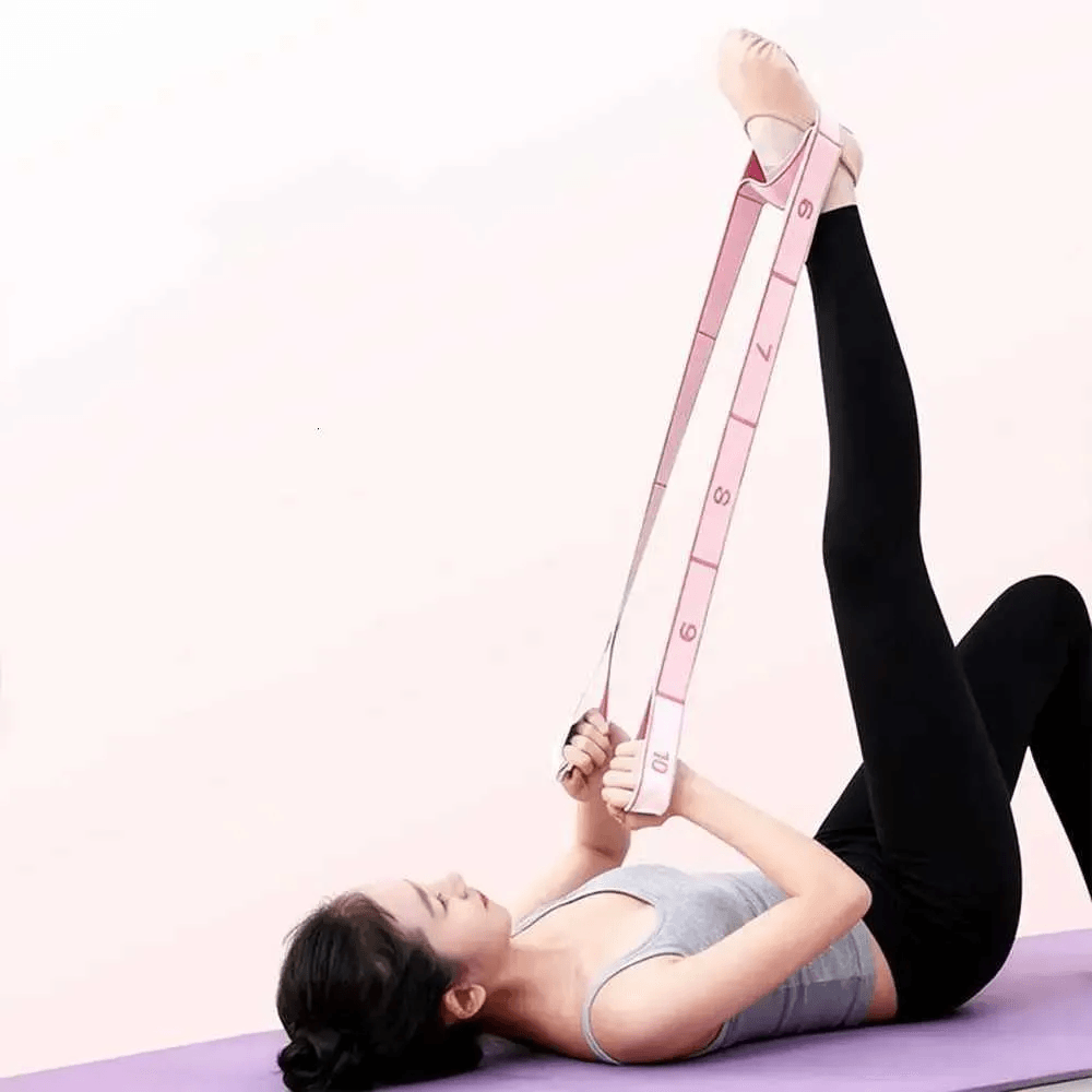 Digital Yoga Stretching Belt Grid Adjustable Dance Stretch Band 0