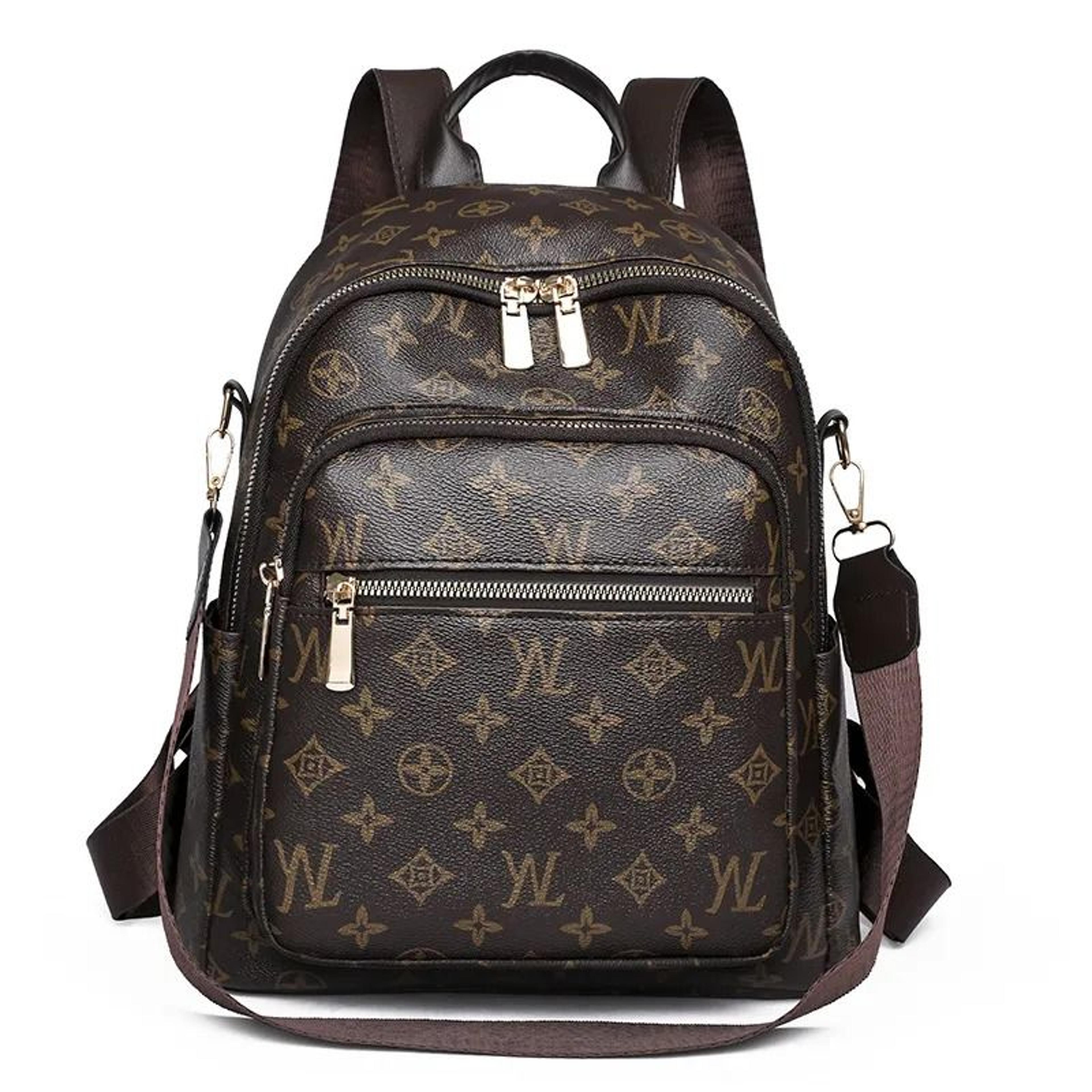 Minimalist Vegan Leather Trunk Backpack For Women Patchwork Work Commuter Bag 1
