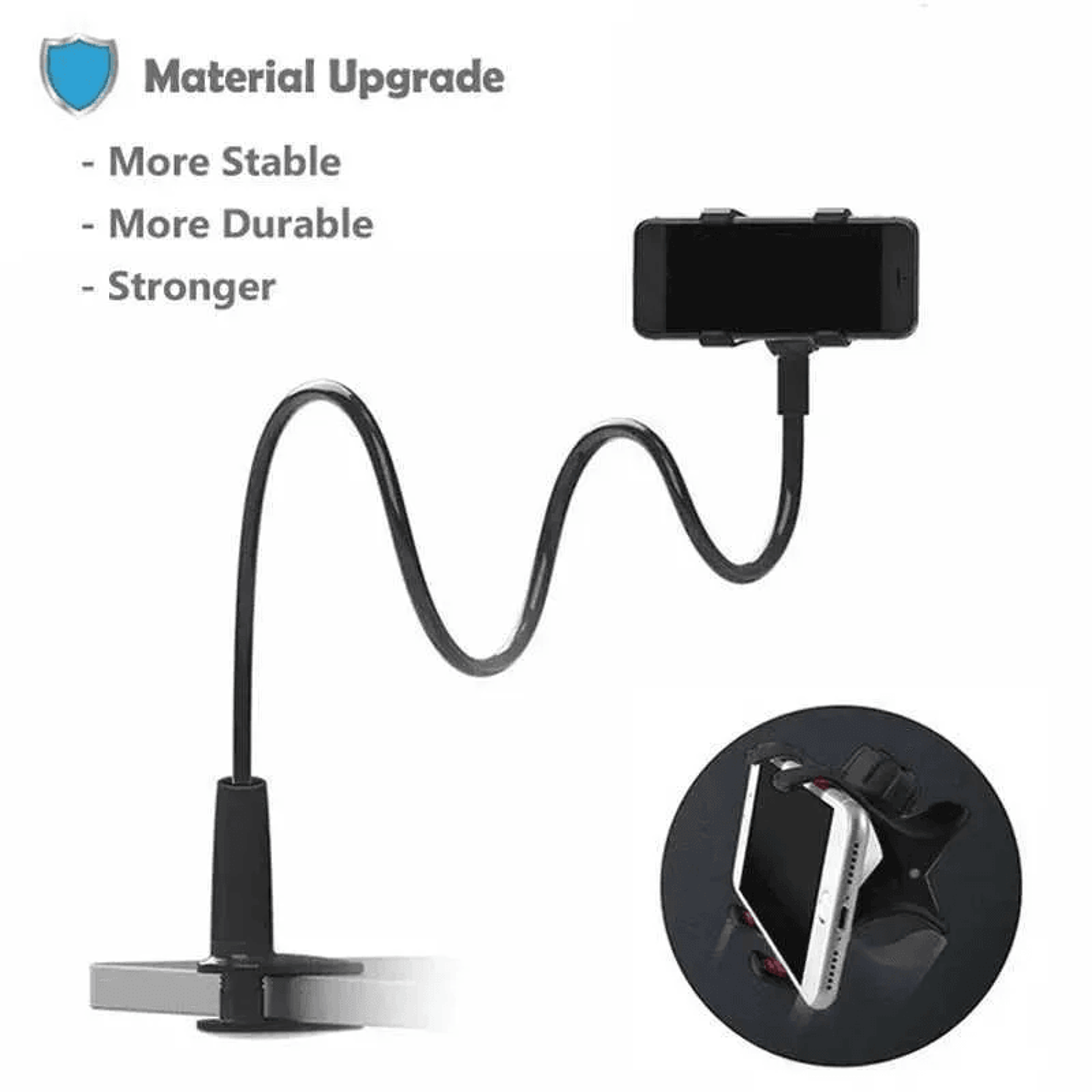 Bed Phone Holder Flexible Clamp Stand 1