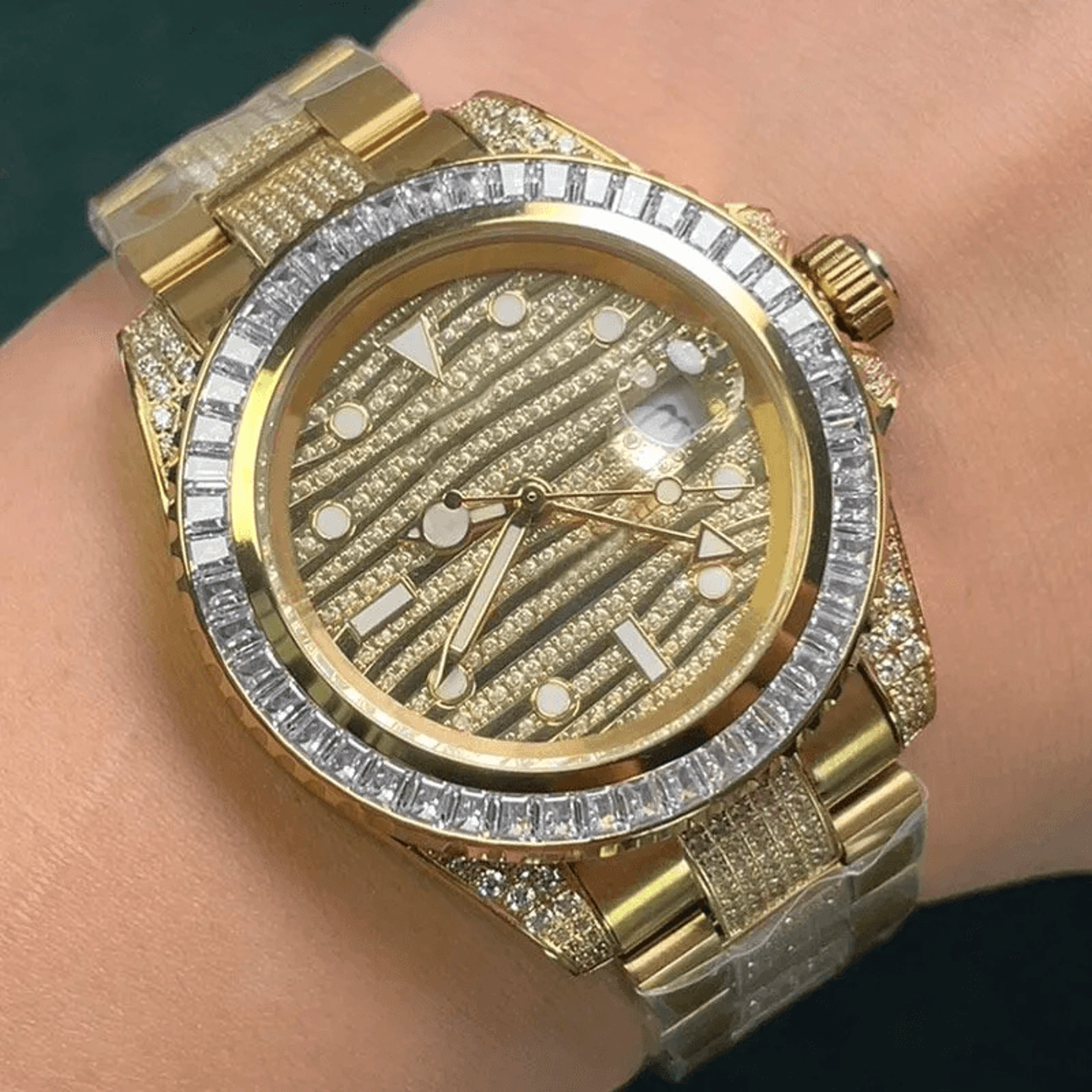 Diamond Automatic Mechanical Watch With Sapphire Crystal 0