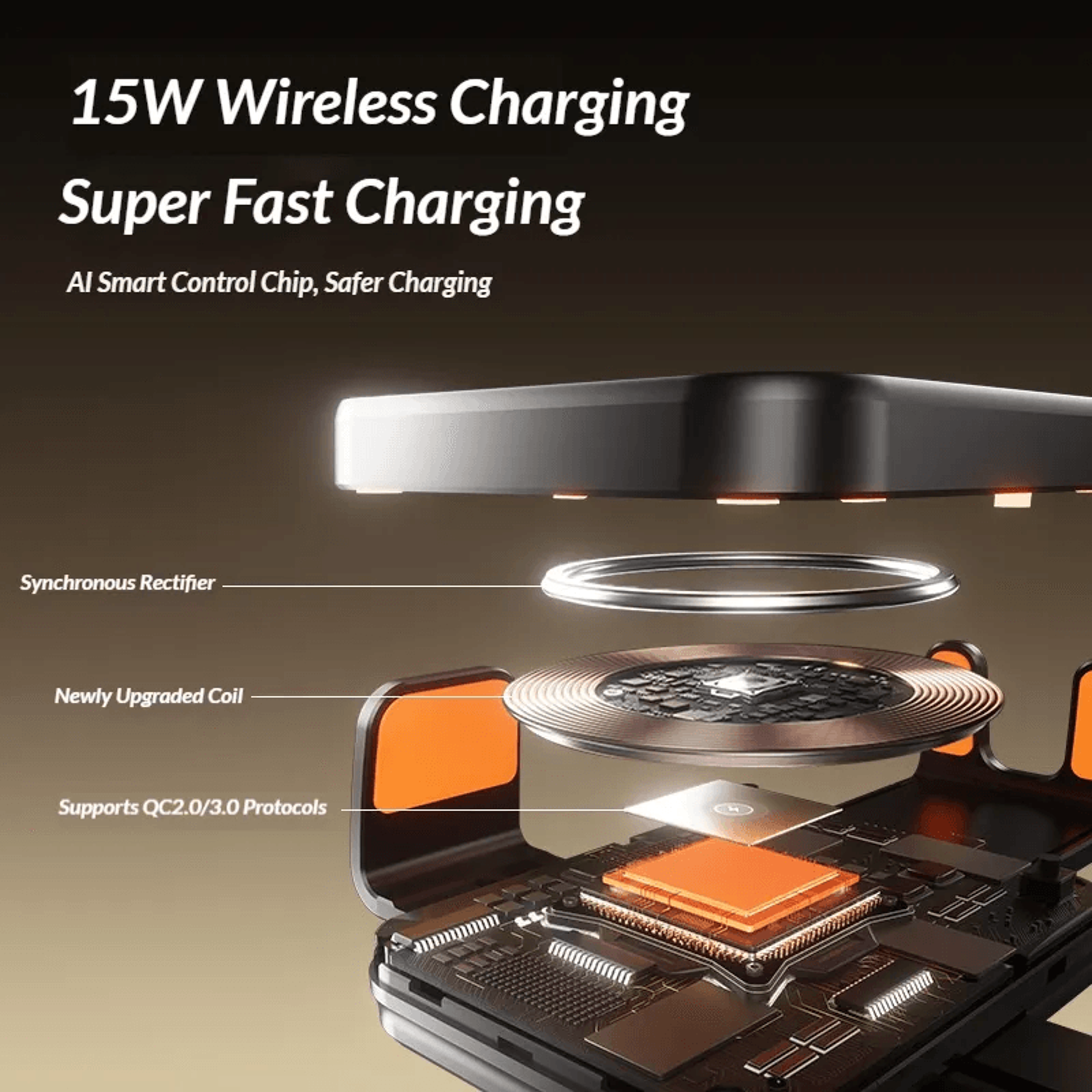 Wireless Car Charger Mount Auto Clamp Air Vent Phone Holder 3