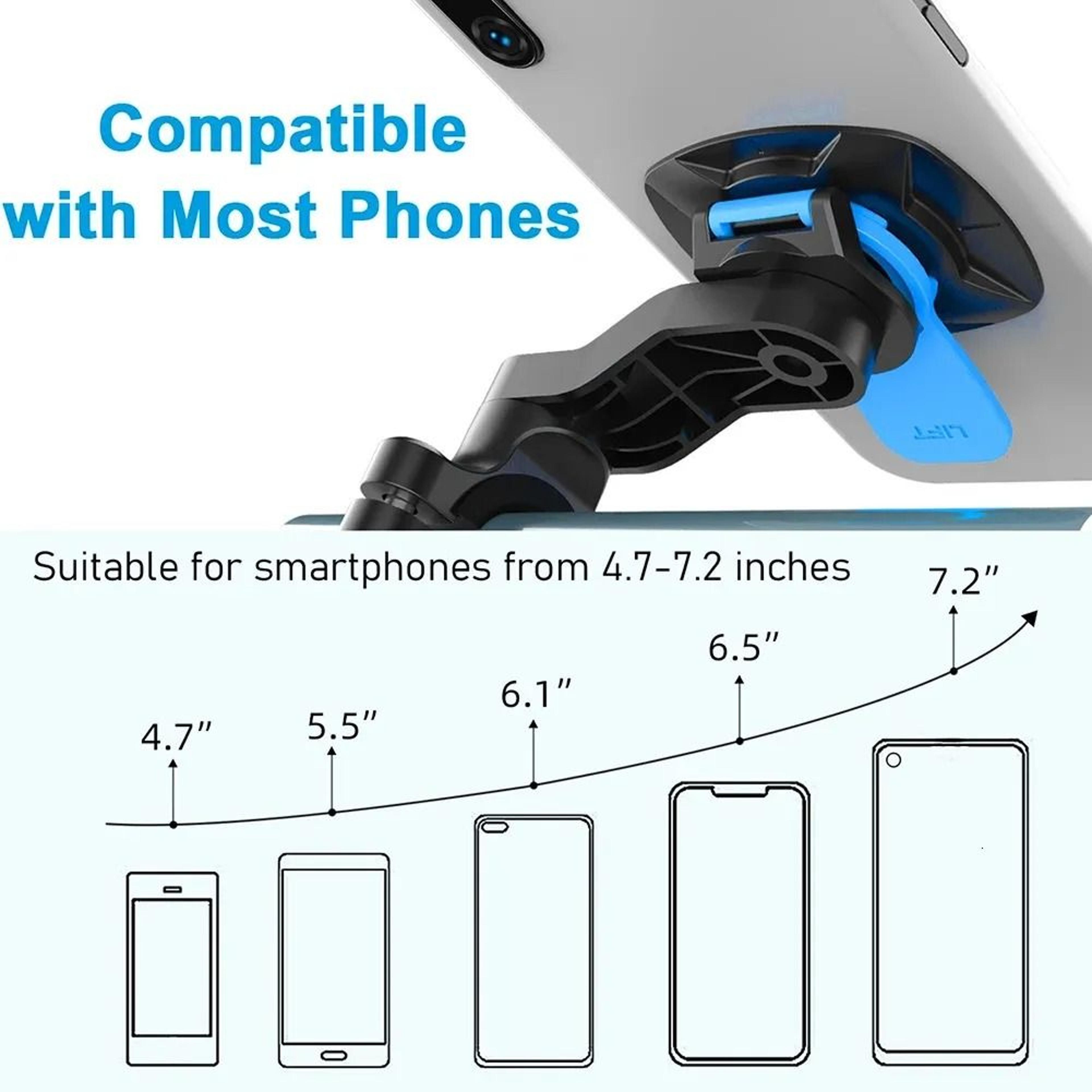 Shockproof Motorcycle Phone Mount 360 Rotation GPS Holder 3