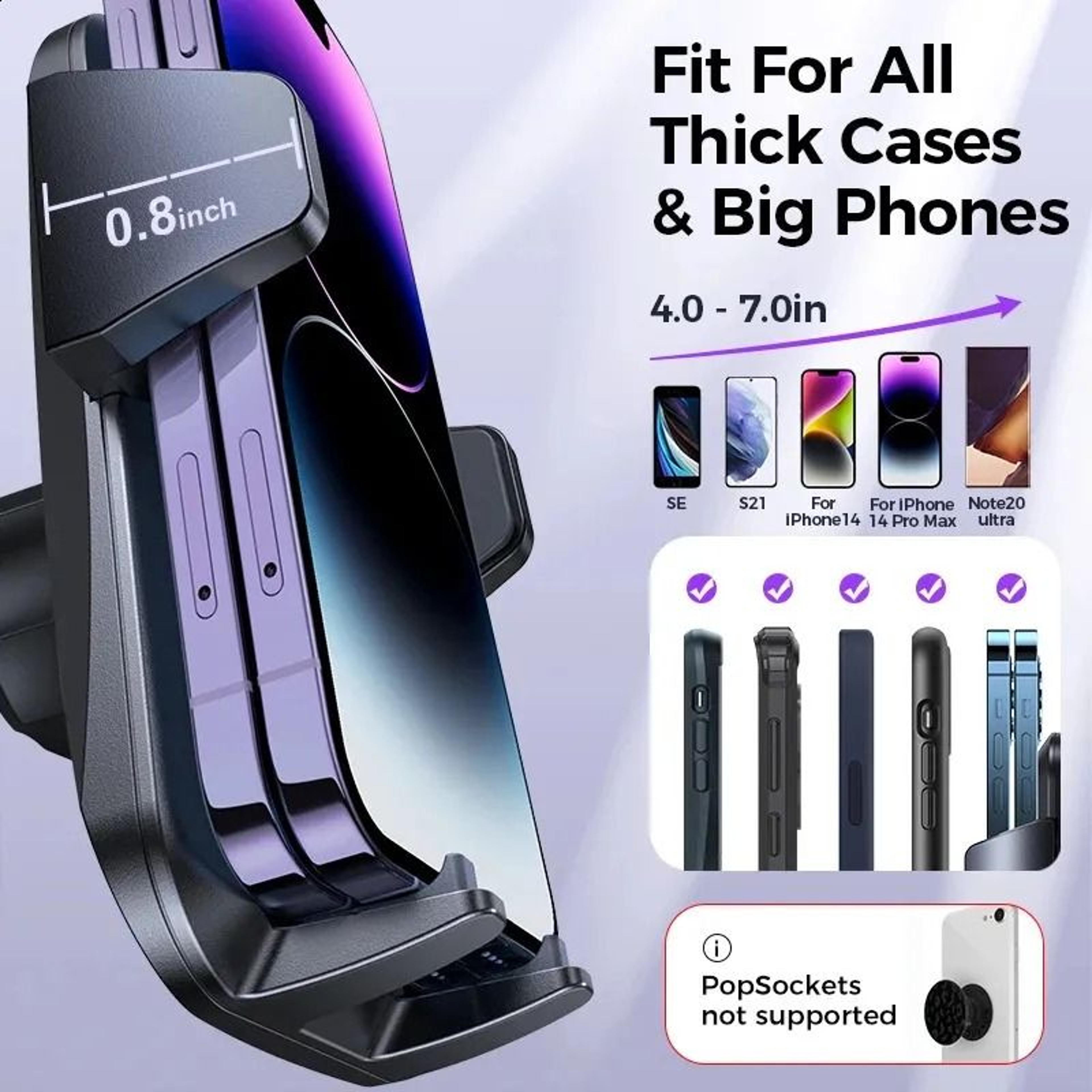 Car Phone Holder Air Vent Mount For Big Phones Thick Cases 2