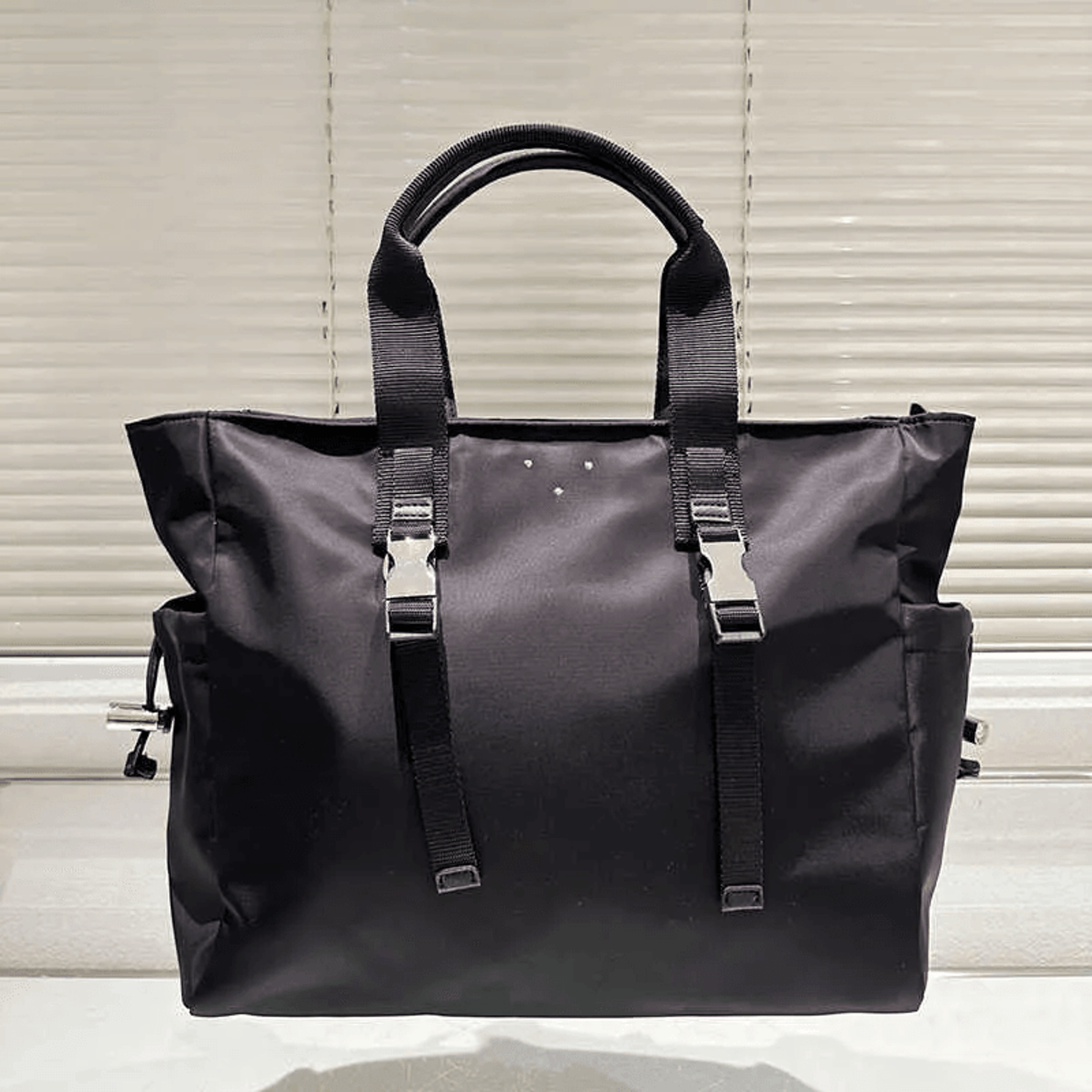 Nylon Work Tote Bag Large Designer Briefcase For Men And Women Black 2