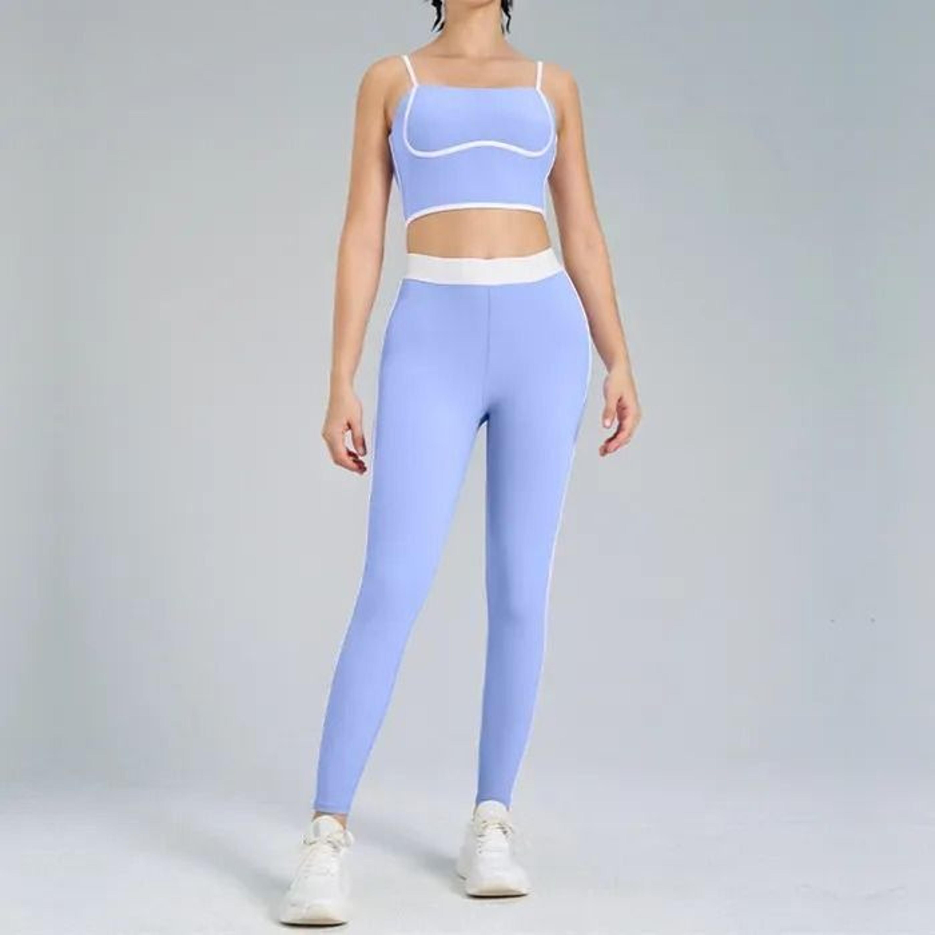 Women Yoga Set Sports Bra High Waist Leggings Activewear 3