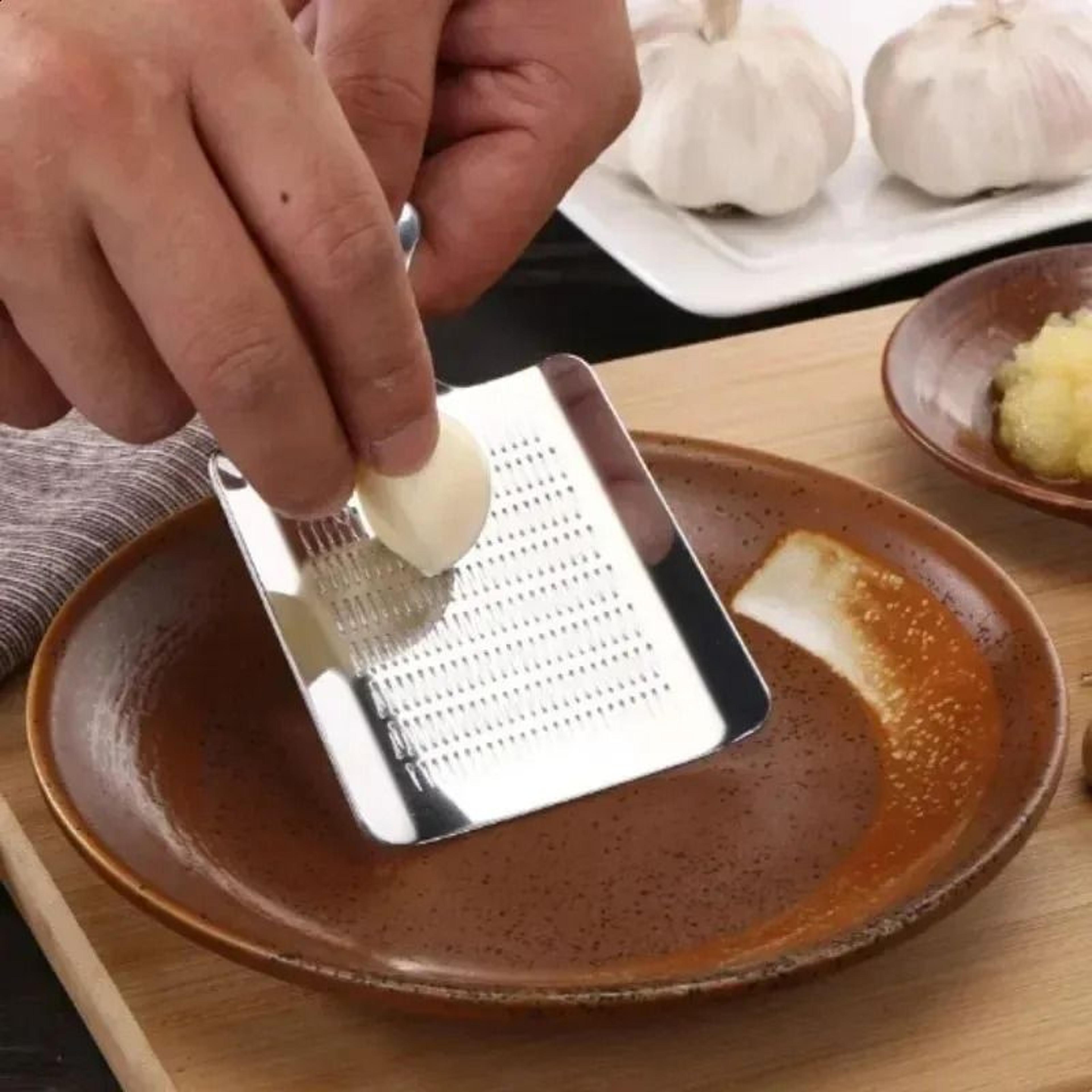 Stainless Steel Garlic Press Ginger Grater Kitchen Tool 5