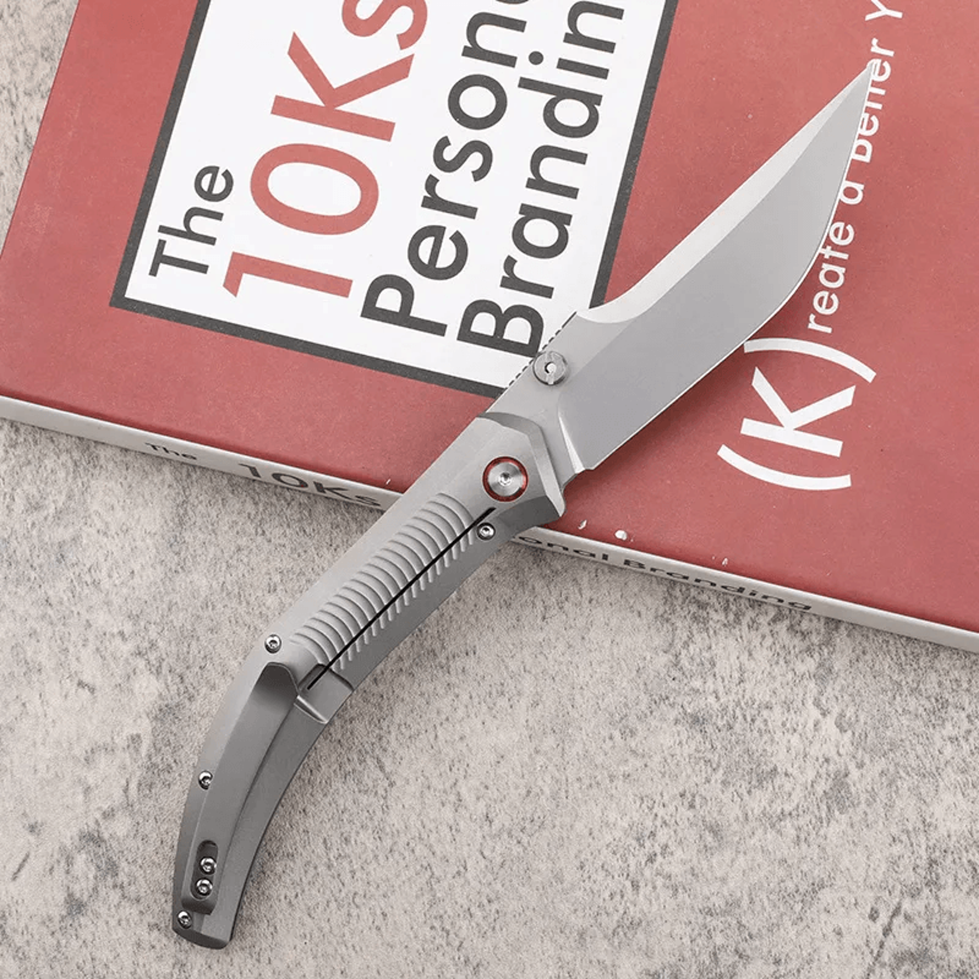 Titanium Folding Knife EDC Pocket Knife Handle 3