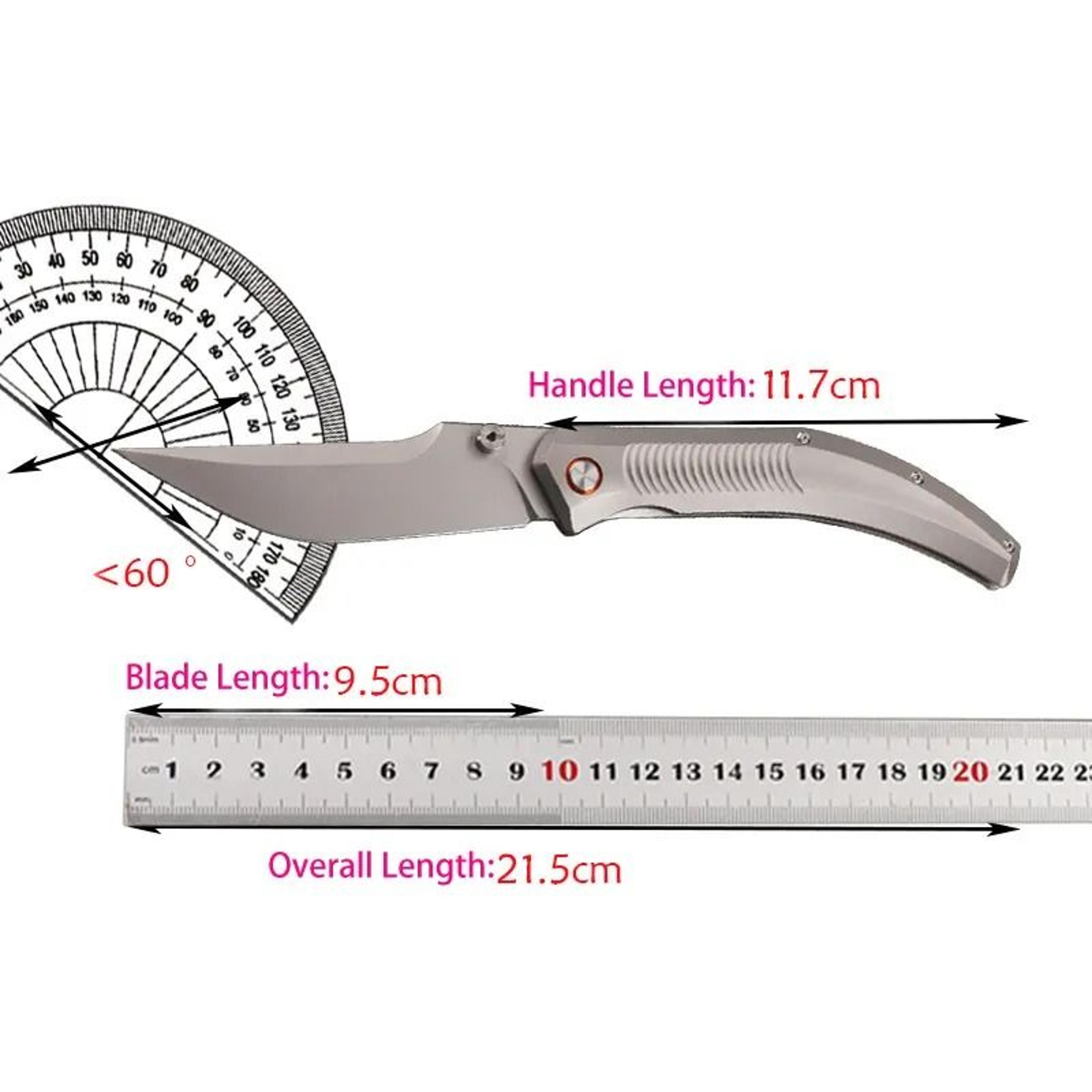 Titanium Folding Knife EDC Pocket Knife Handle 4