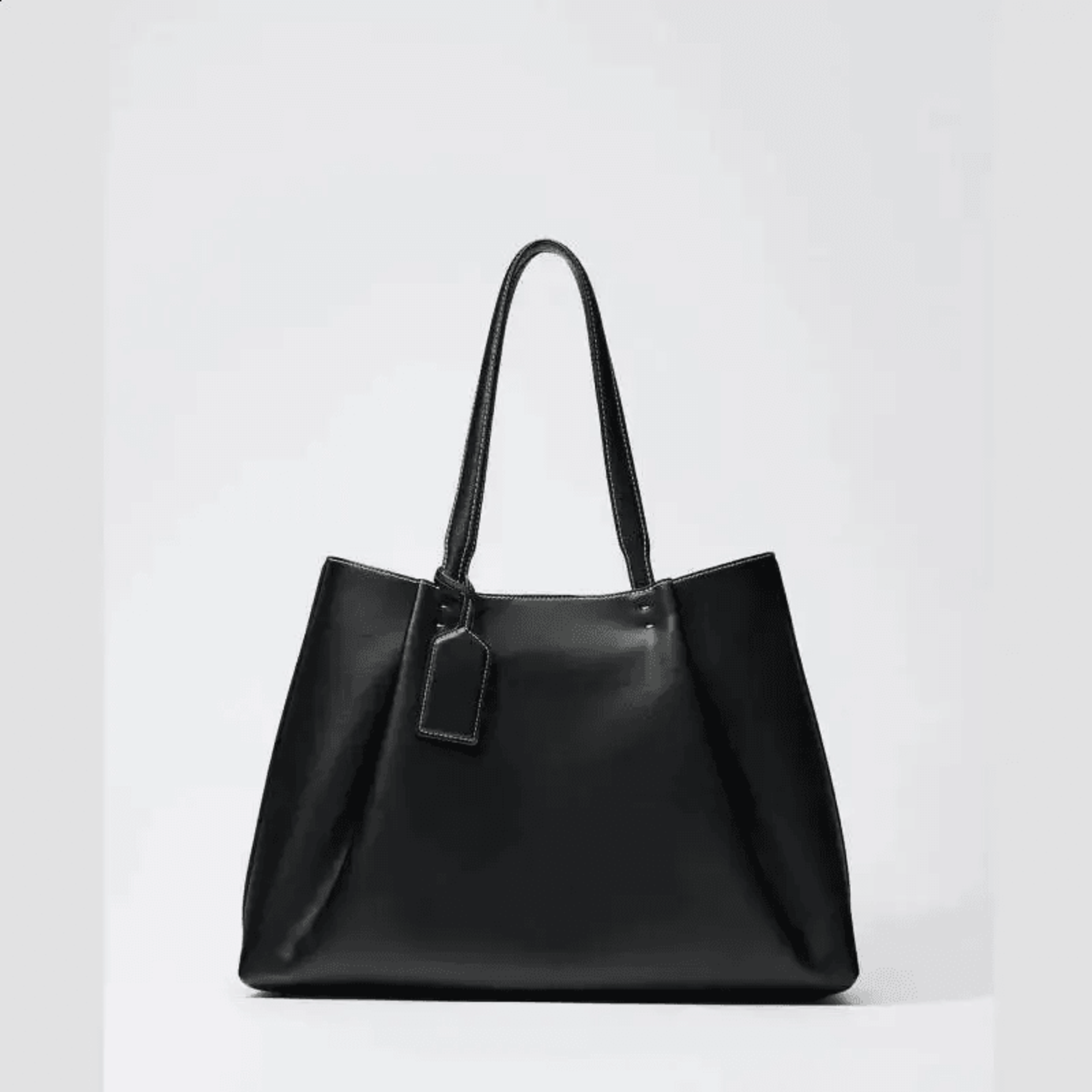 CLIP Womens Tote Bag Stylish Solid Color Top Handle Shoulder Handbag 0